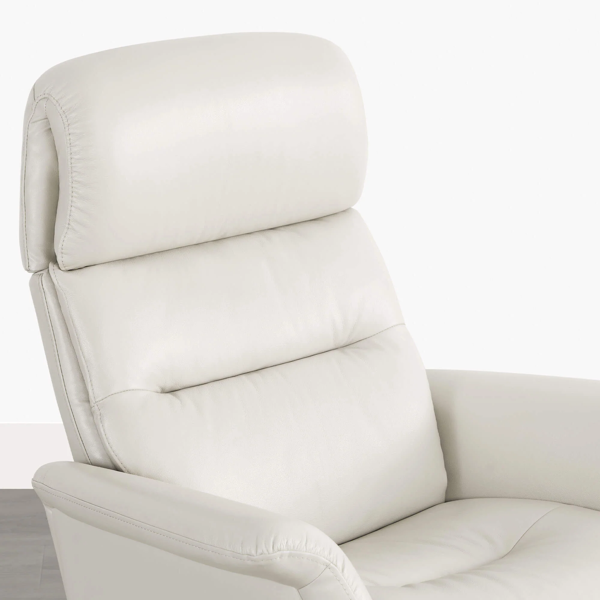 Cary Genuine Leather Swivel Reclining Chair & Ottoman - Image 26