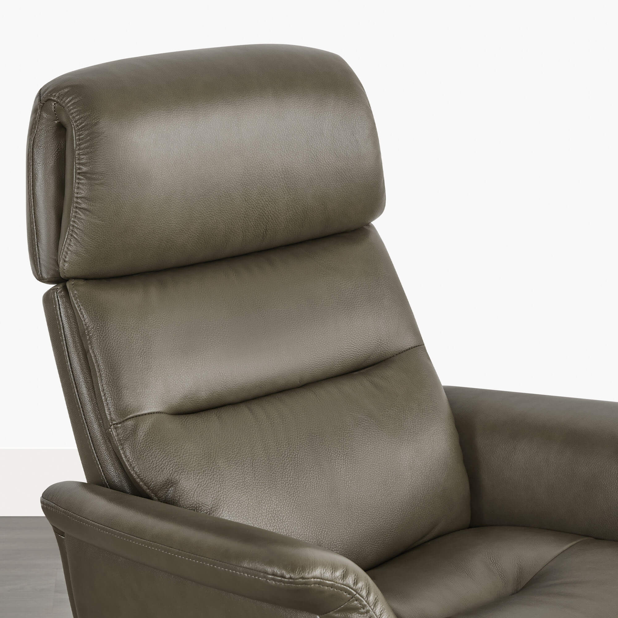 Cary Genuine Leather Swivel Reclining Chair & Ottoman - Image 33