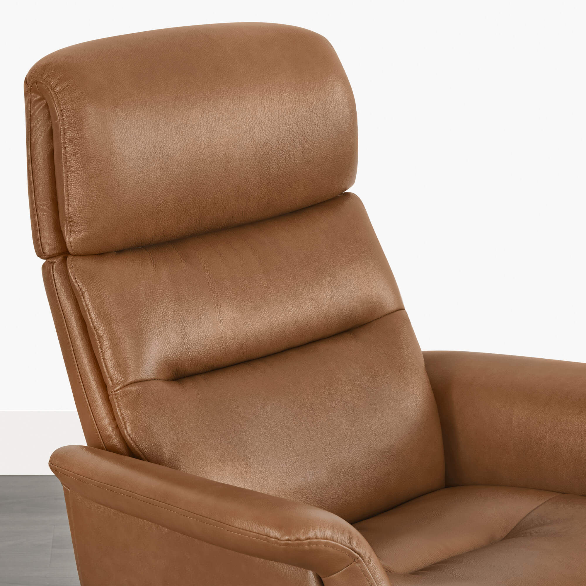 Cary Genuine Leather Swivel Reclining Chair & Ottoman - Image 43