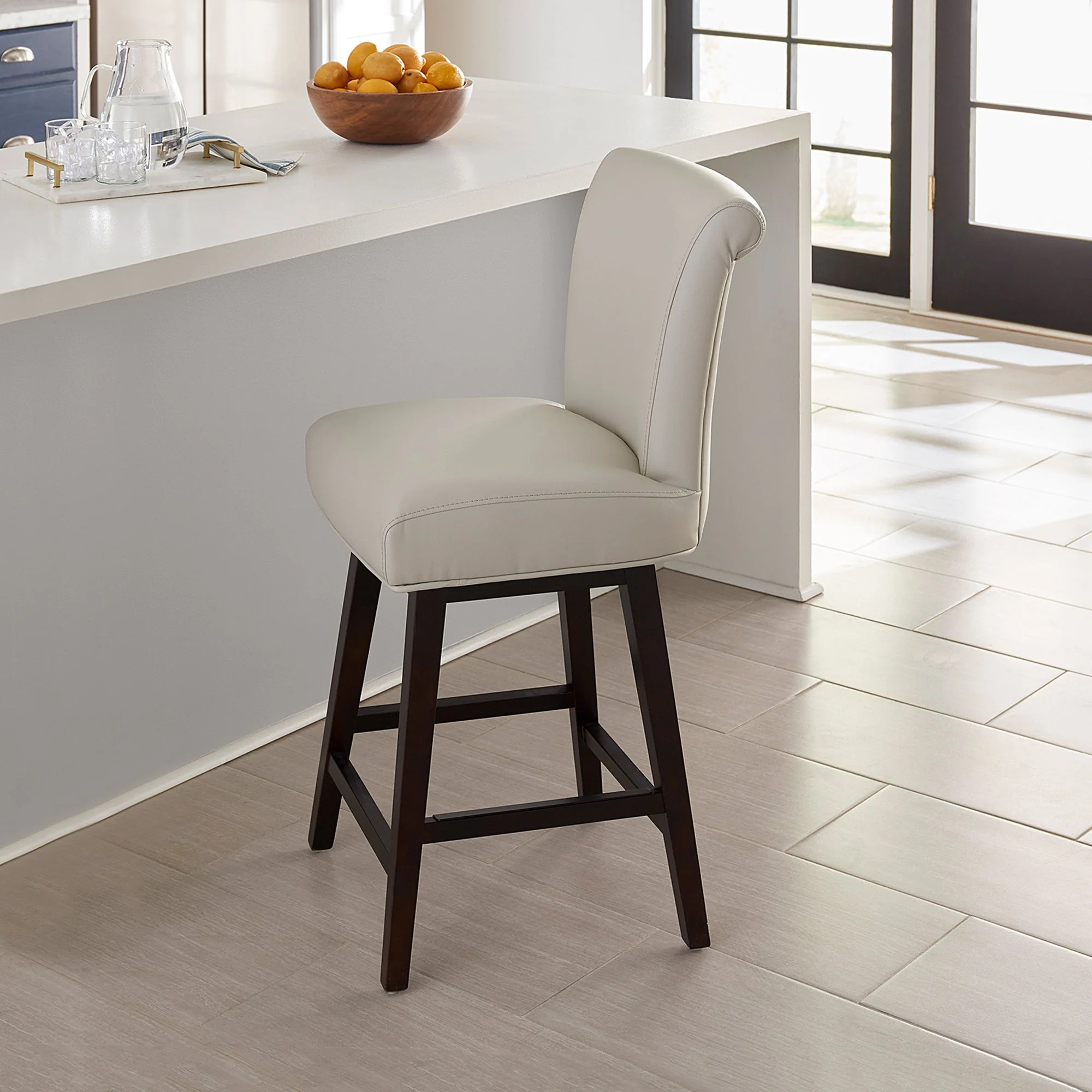 Alina Modern Swivel Bar & Counter Stool - Image 4