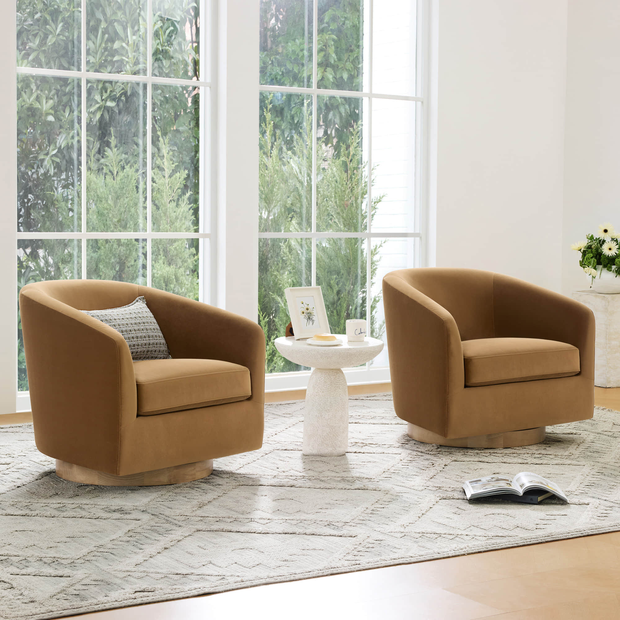 Wren Modern Swivel Accent Chair - Image 88