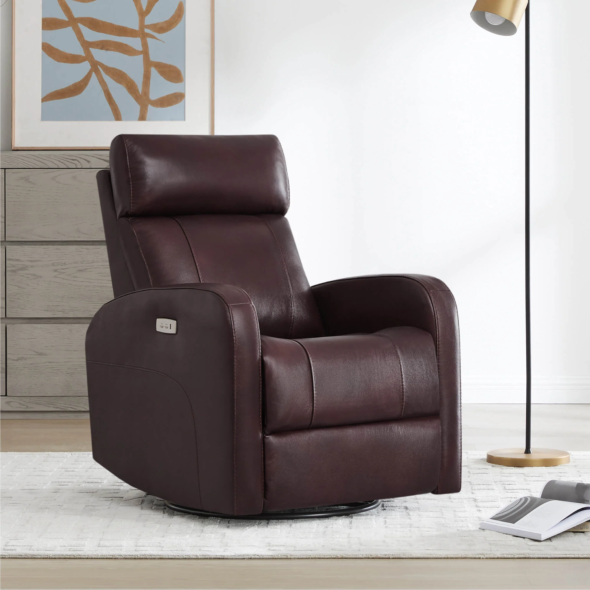 Joy Power Swivel Recliner with Manual Headrest - Image 3