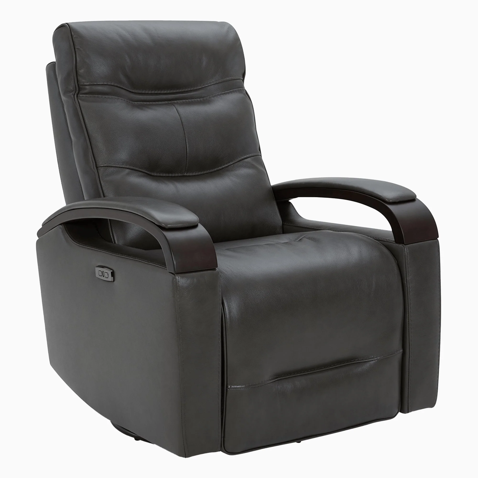 Gentry Leather Power Swivel Glider Recliner with Charging Port - Image 13