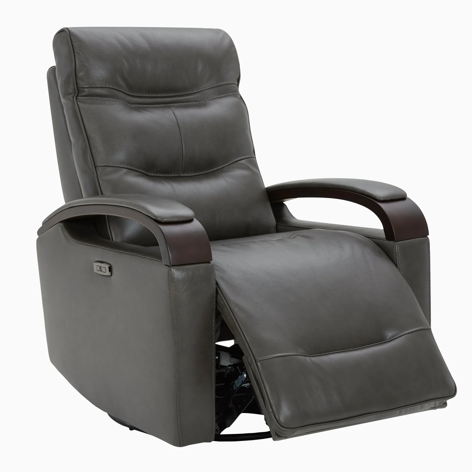 Gentry Leather Power Swivel Glider Recliner with Charging Port - Image 14
