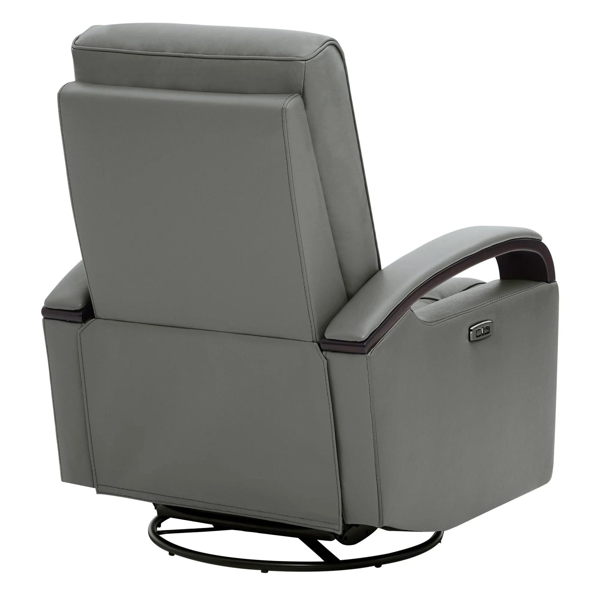 Gentry Leather Power Swivel Glider Recliner with Charging Port - Image 20