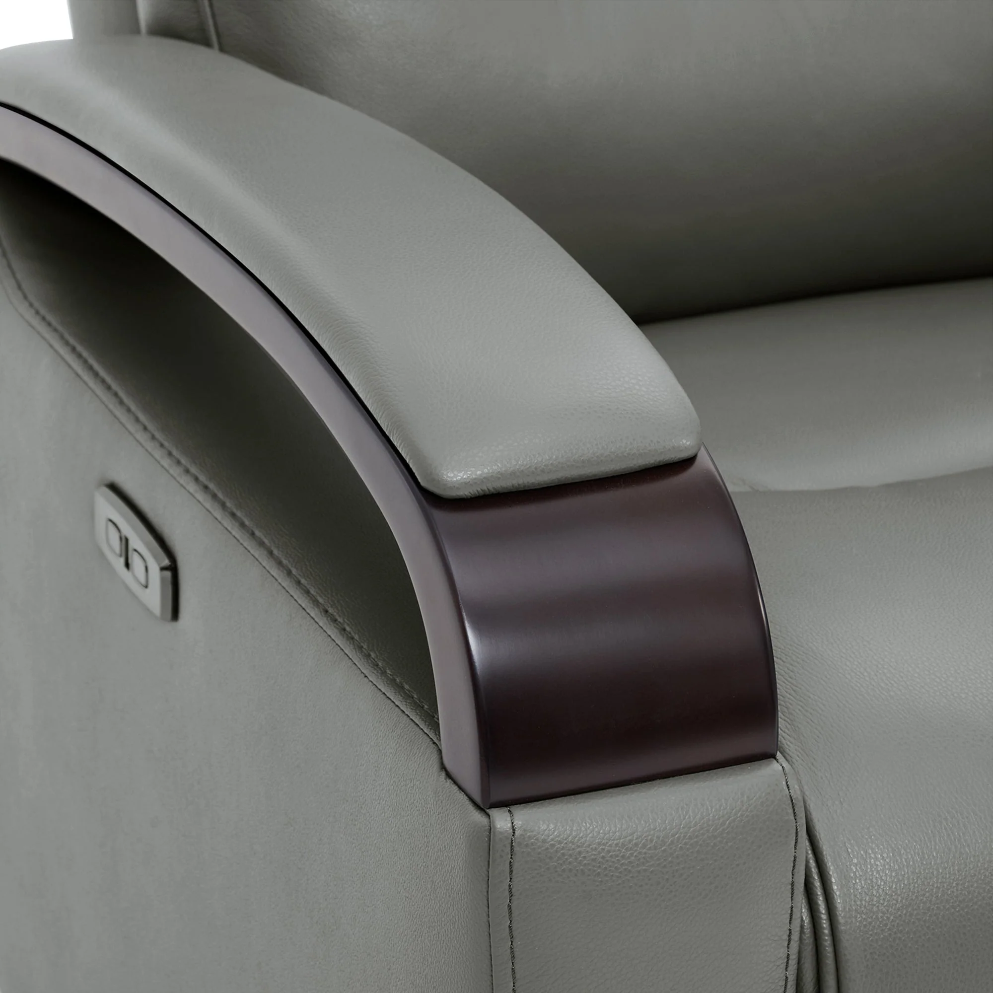 Gentry Leather Power Swivel Glider Recliner with Charging Port - Image 22