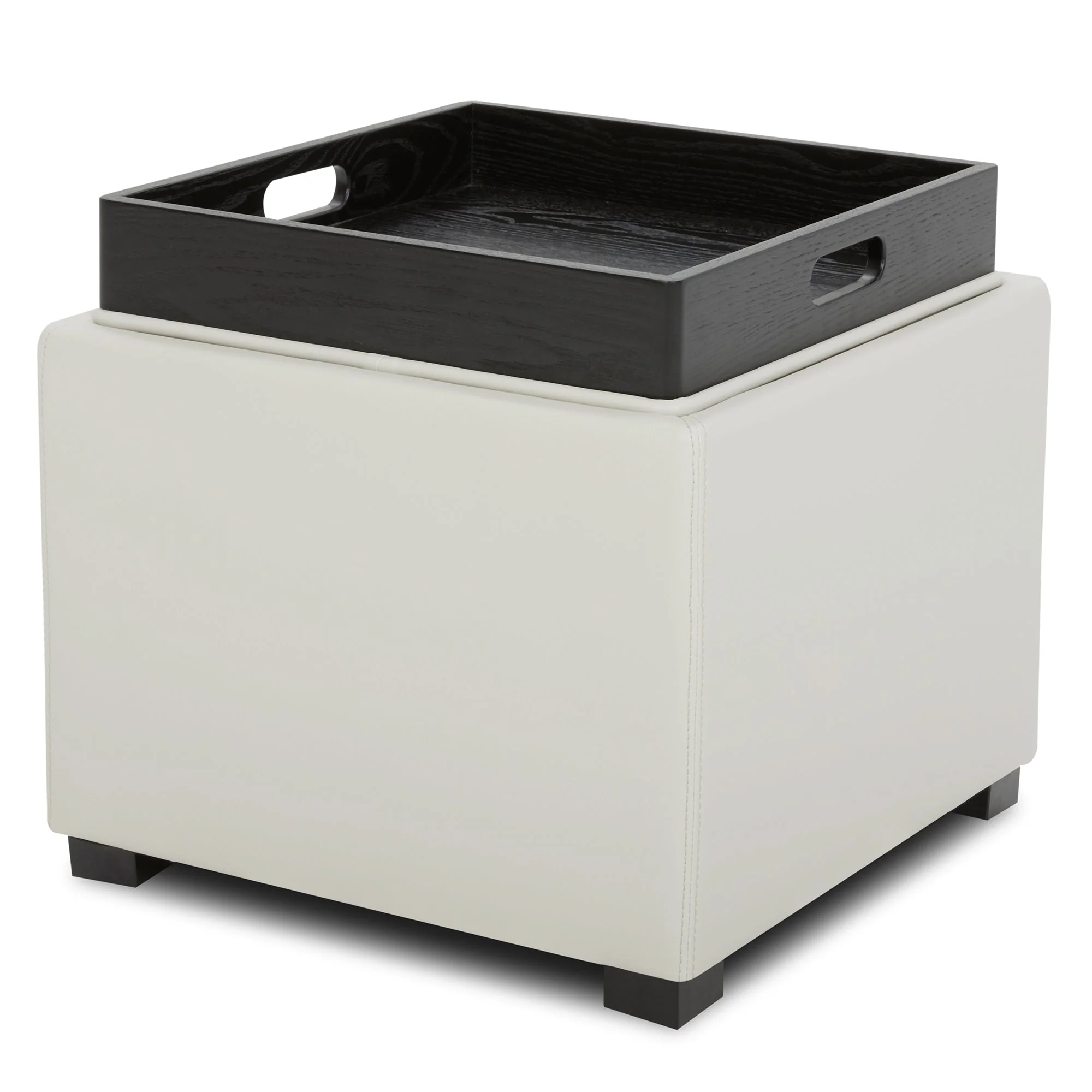 Cube Storage Ottoman - Fabric & Leather - Image 10