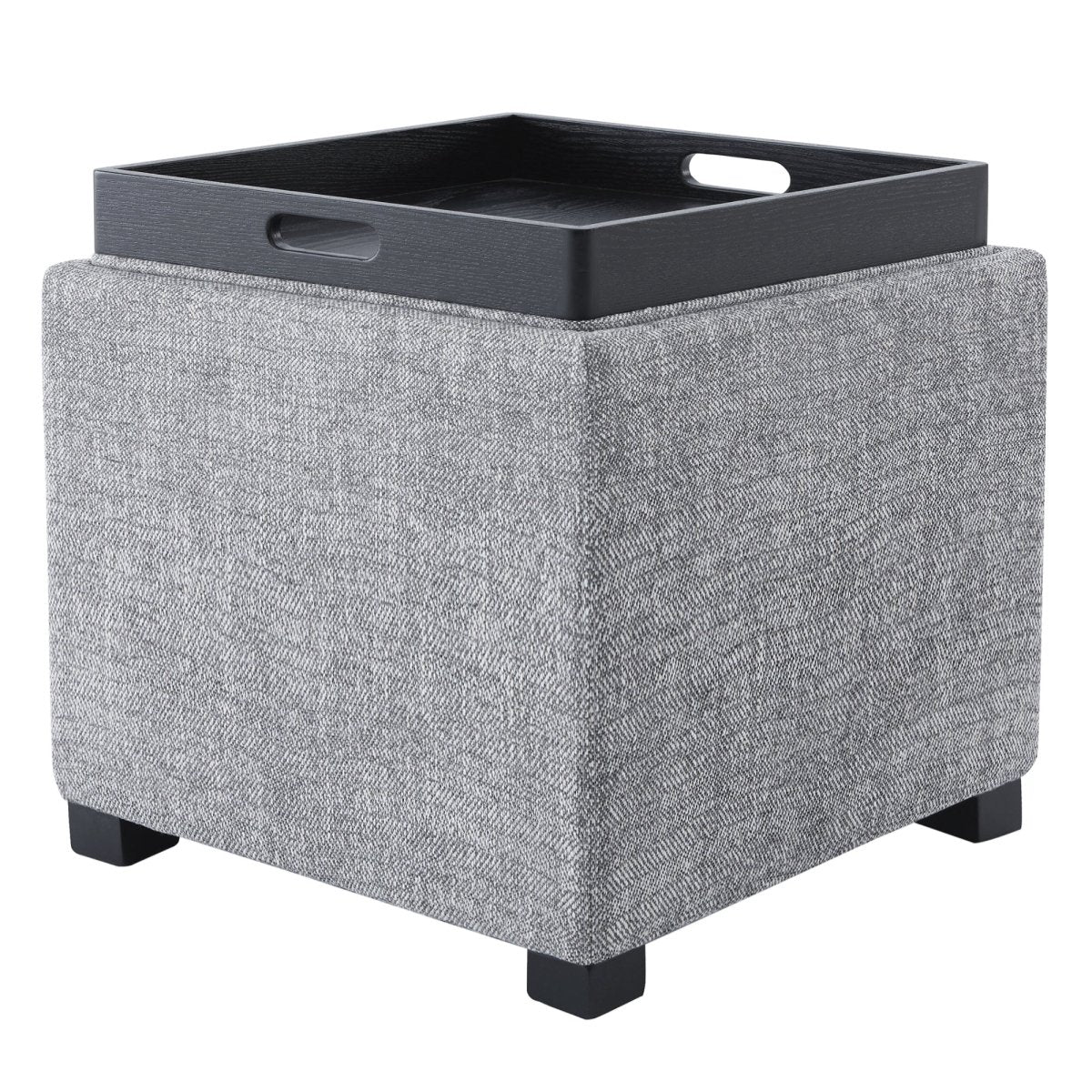 Cube Storage Ottoman - Fabric & Leather - Image 26