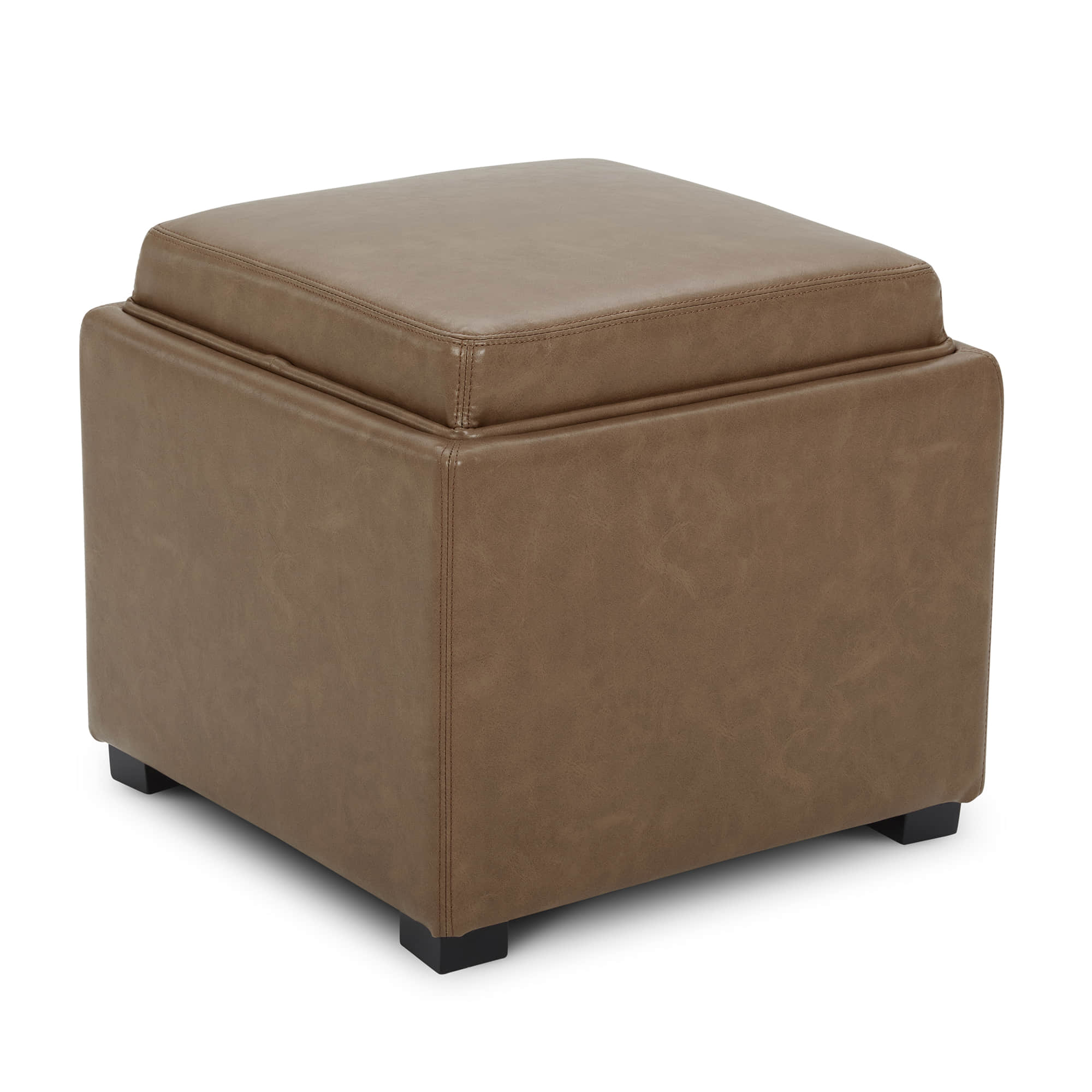 Cube Storage Ottoman - Fabric & Leather - Image 35