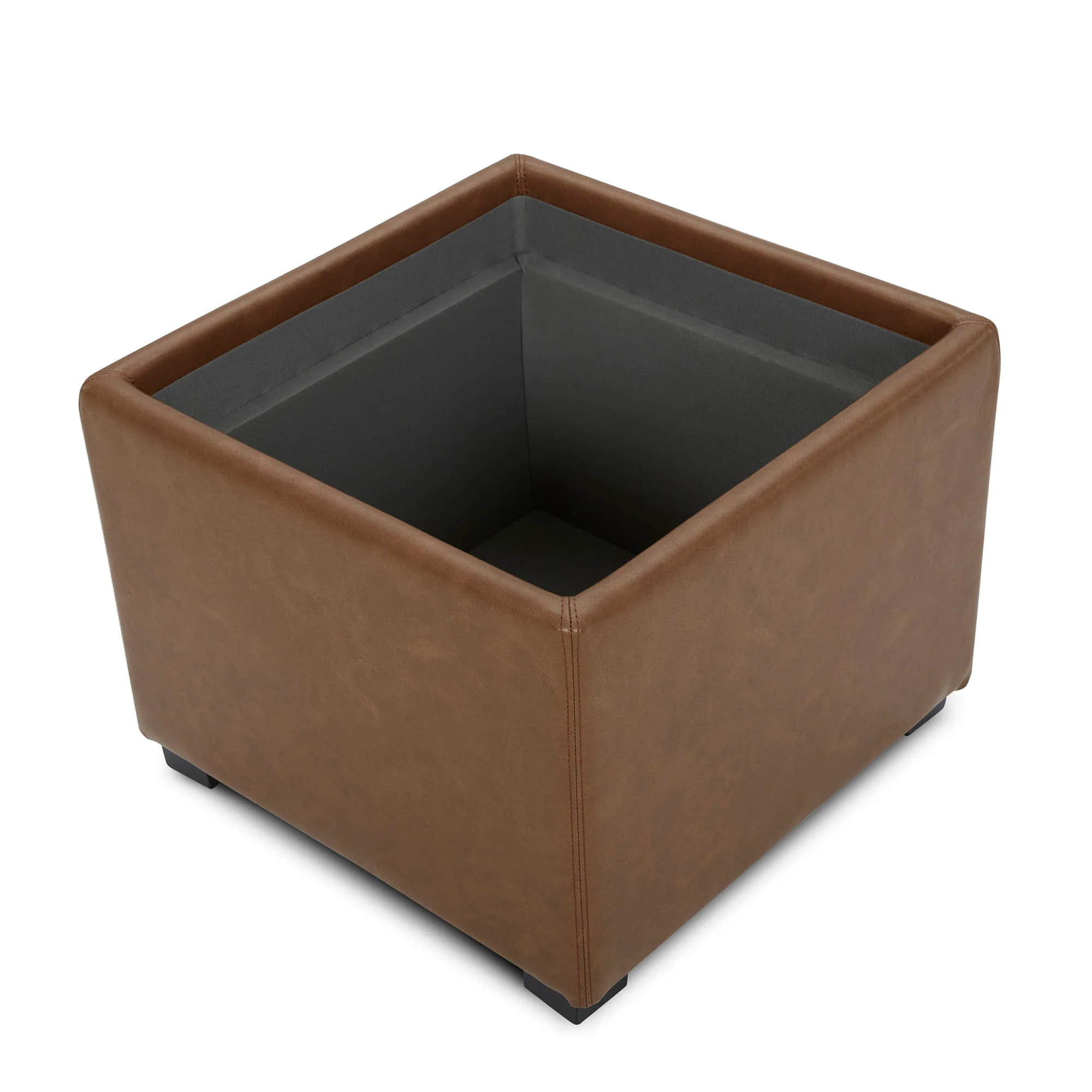 Cube Storage Ottoman - Fabric & Leather - Image 37