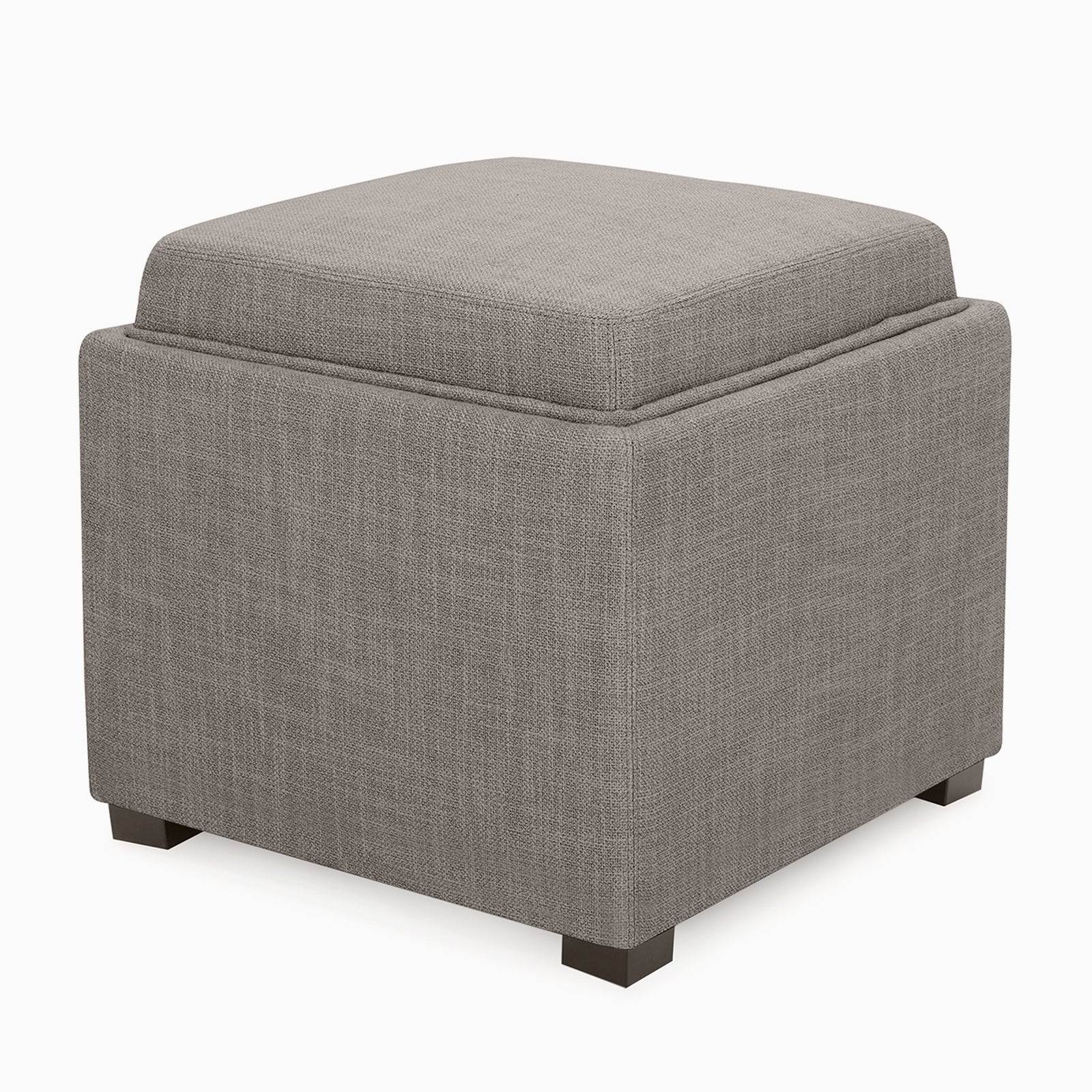 Cube Storage Ottoman - Fabric & Leather - Image 4