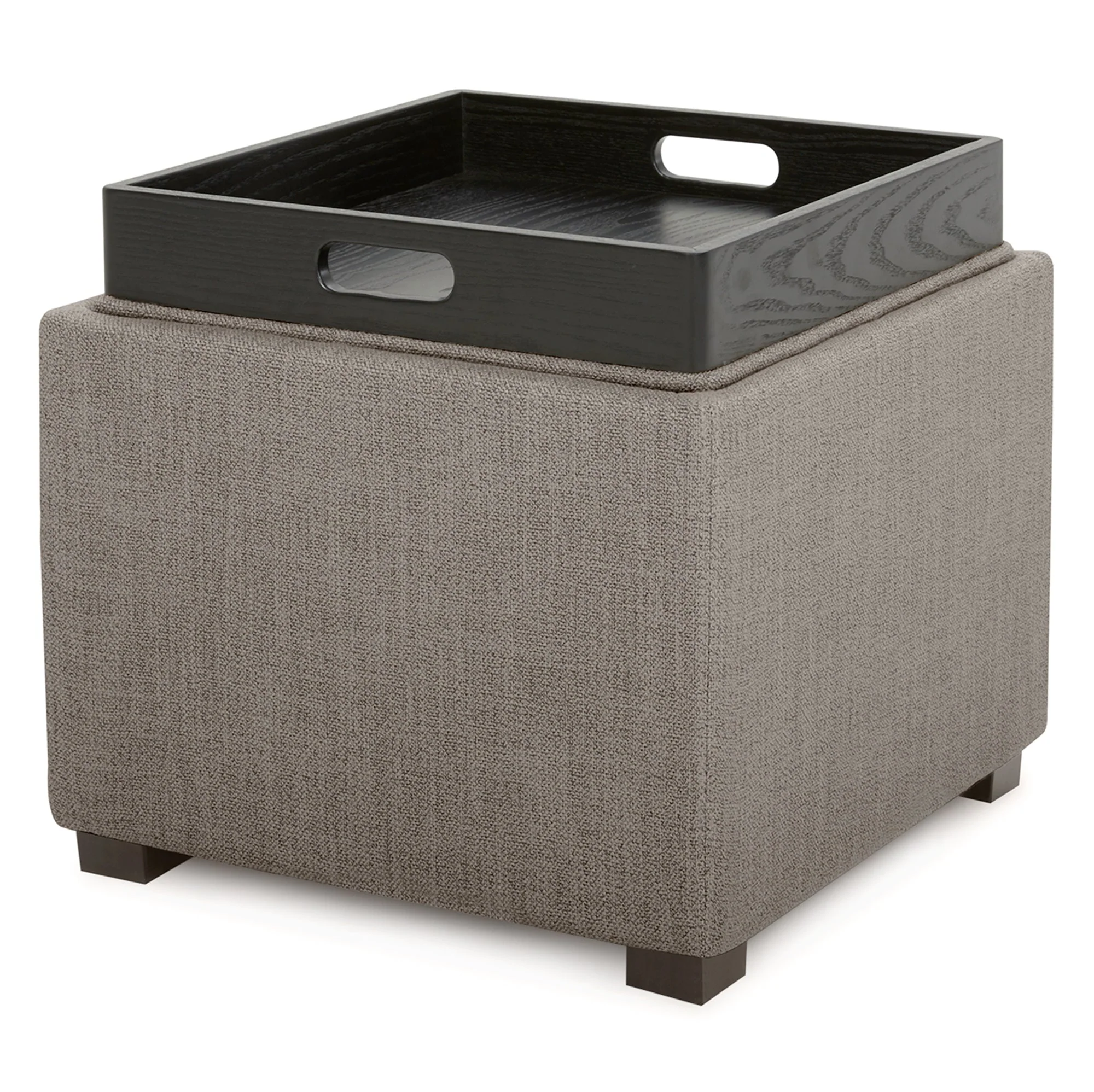 Cube Storage Ottoman - Fabric & Leather - Image 5