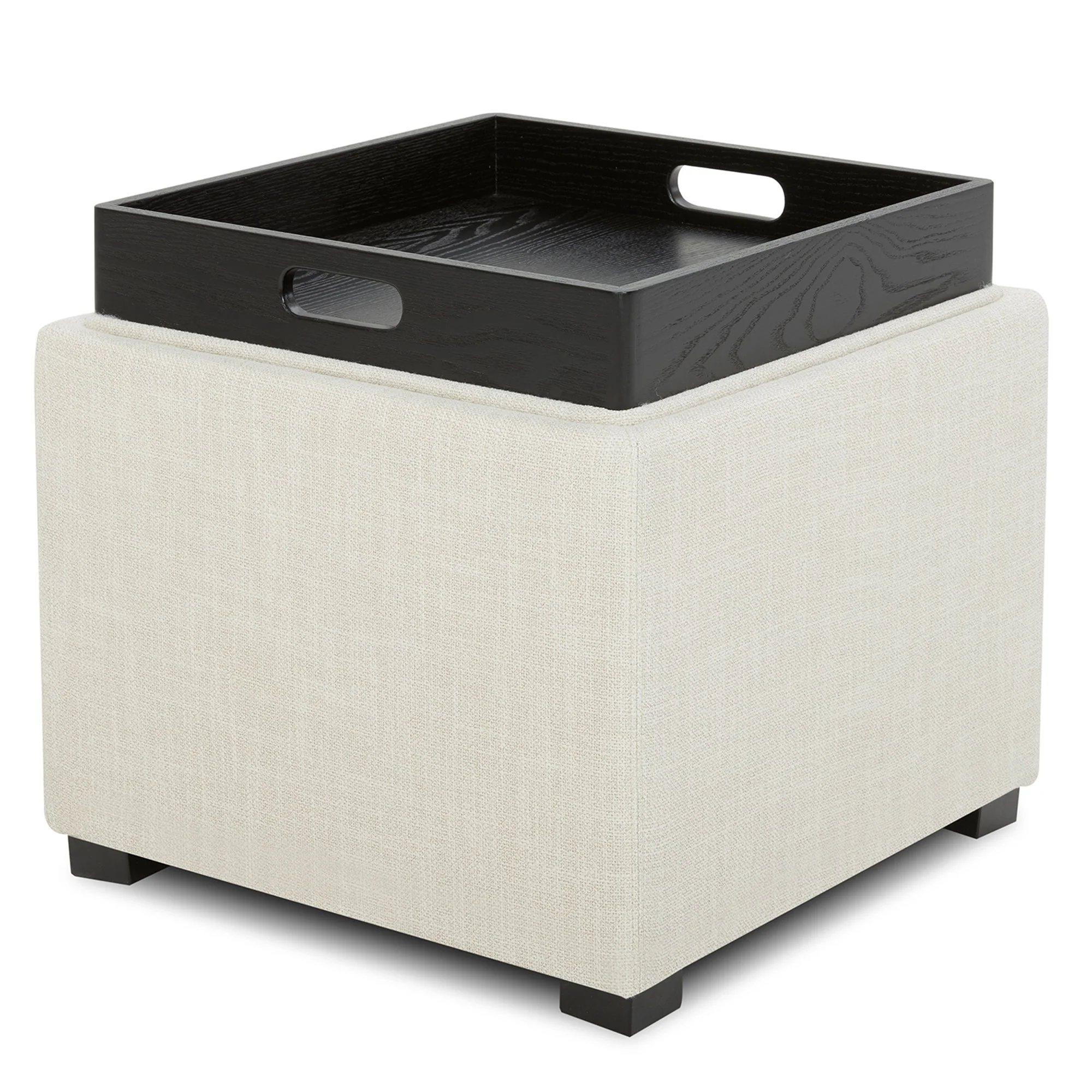 Cube Storage Ottoman - Fabric & Leather - Image 8
