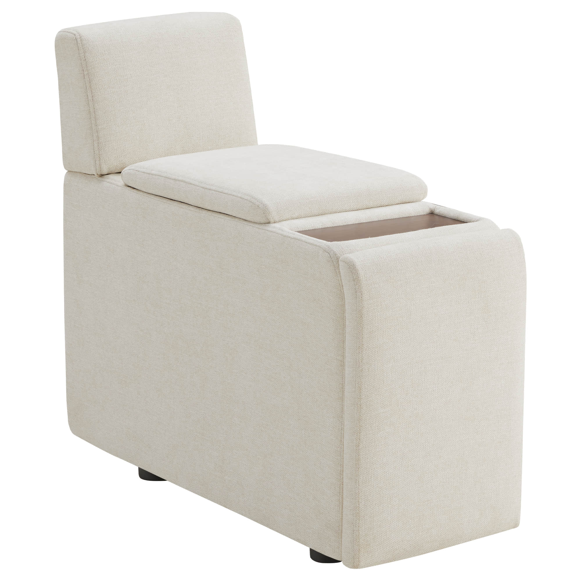 Delaney 6-Seat Modular Sofa Chaise with Storage Ottomans - Image 15