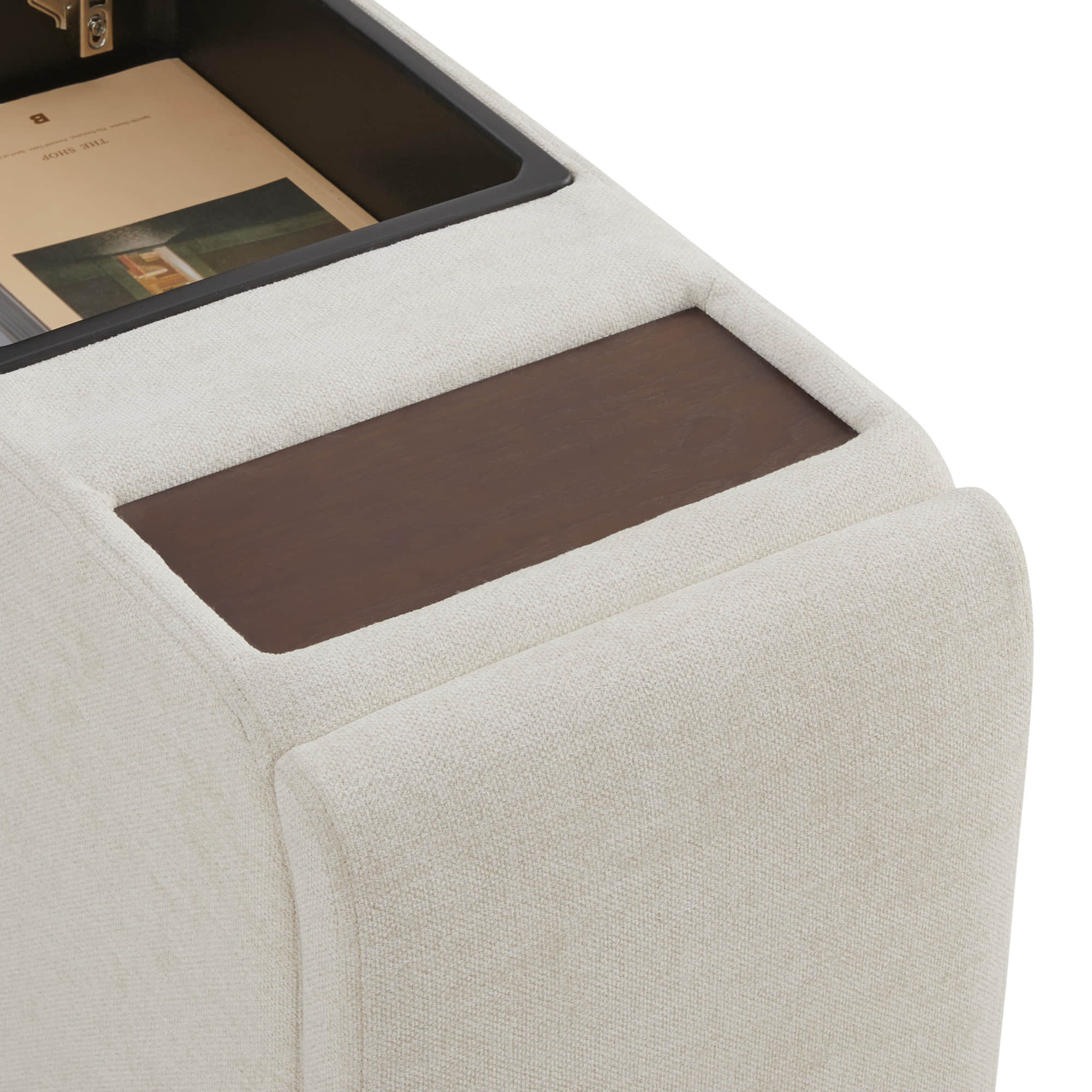 Delaney 6-Seat Modular Sofa Chaise with Storage Ottomans - Image 20