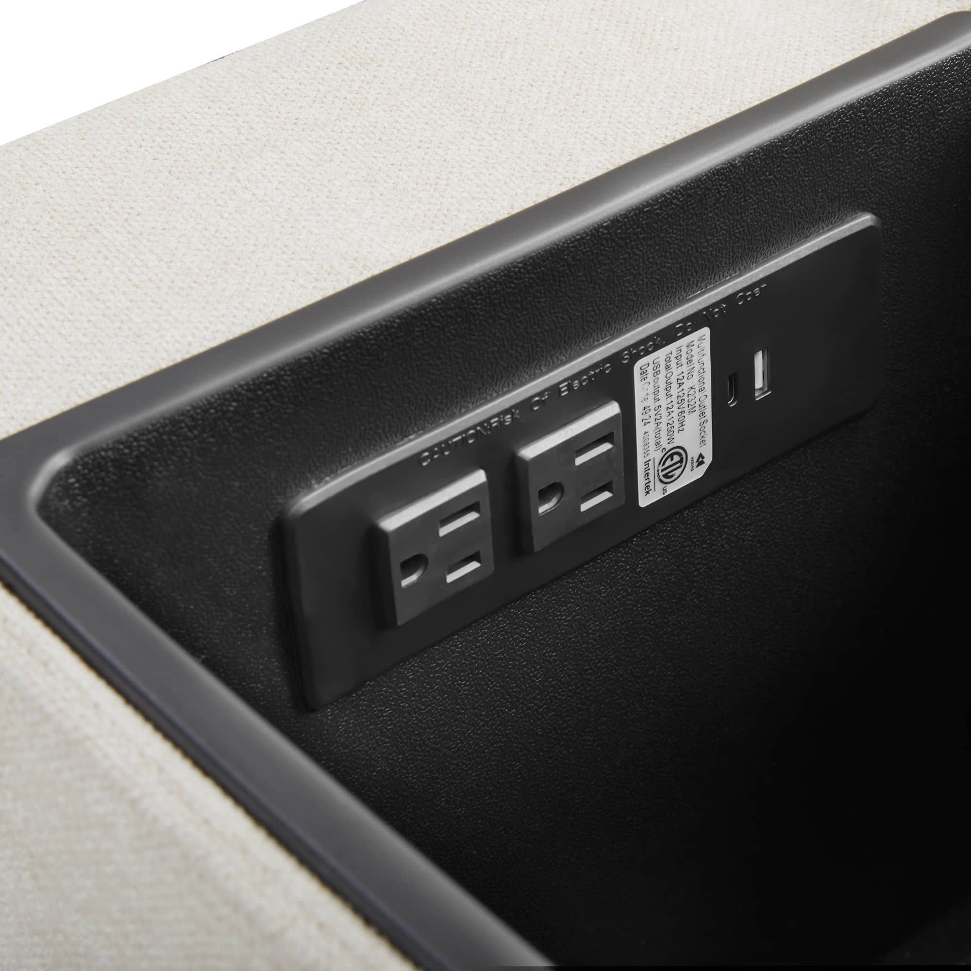 Delaney 6-Seat Modular Sofa Chaise with Storage Ottomans - Image 22