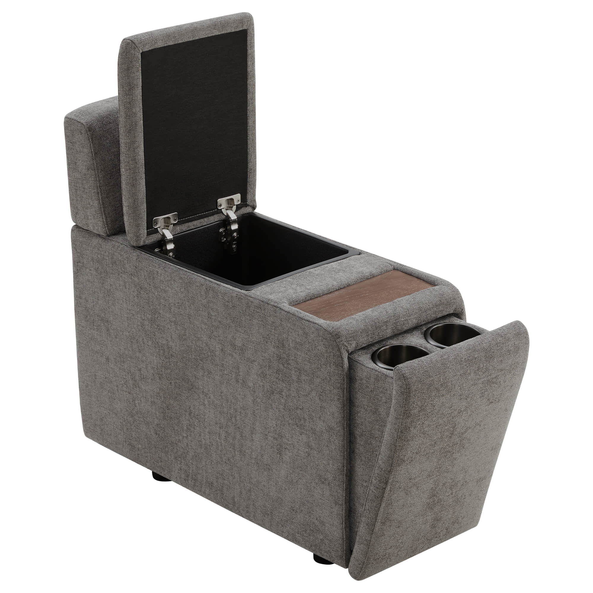 Delaney 6-Seat Modular Sofa Chaise with Storage Ottomans - Image 31