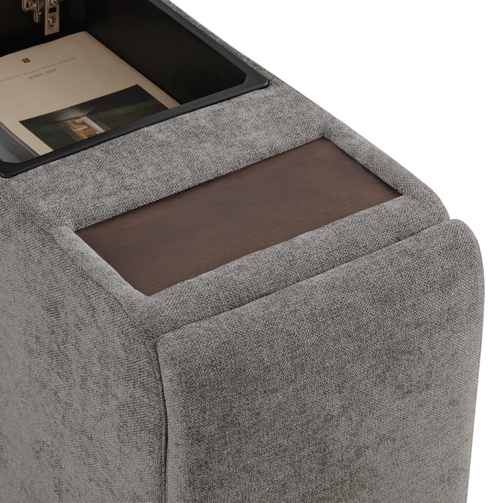 Delaney 6-Seat Modular Sofa Chaise with Storage Ottomans - Image 42