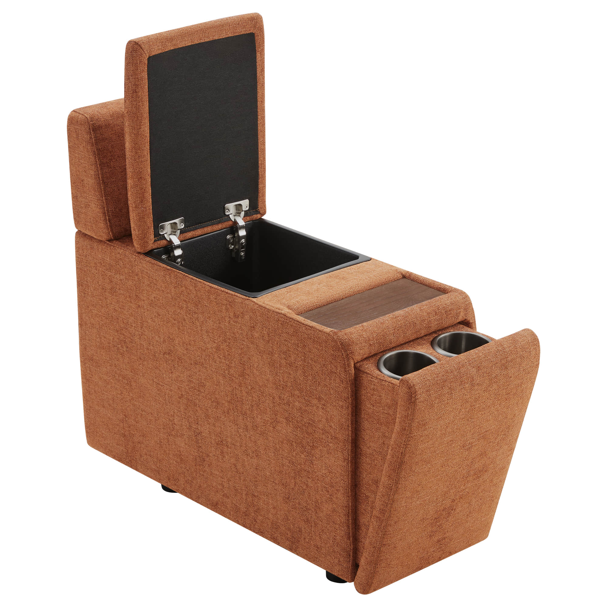 Delaney 6-Seat Modular Sofa Chaise with Storage Ottomans - Image 48