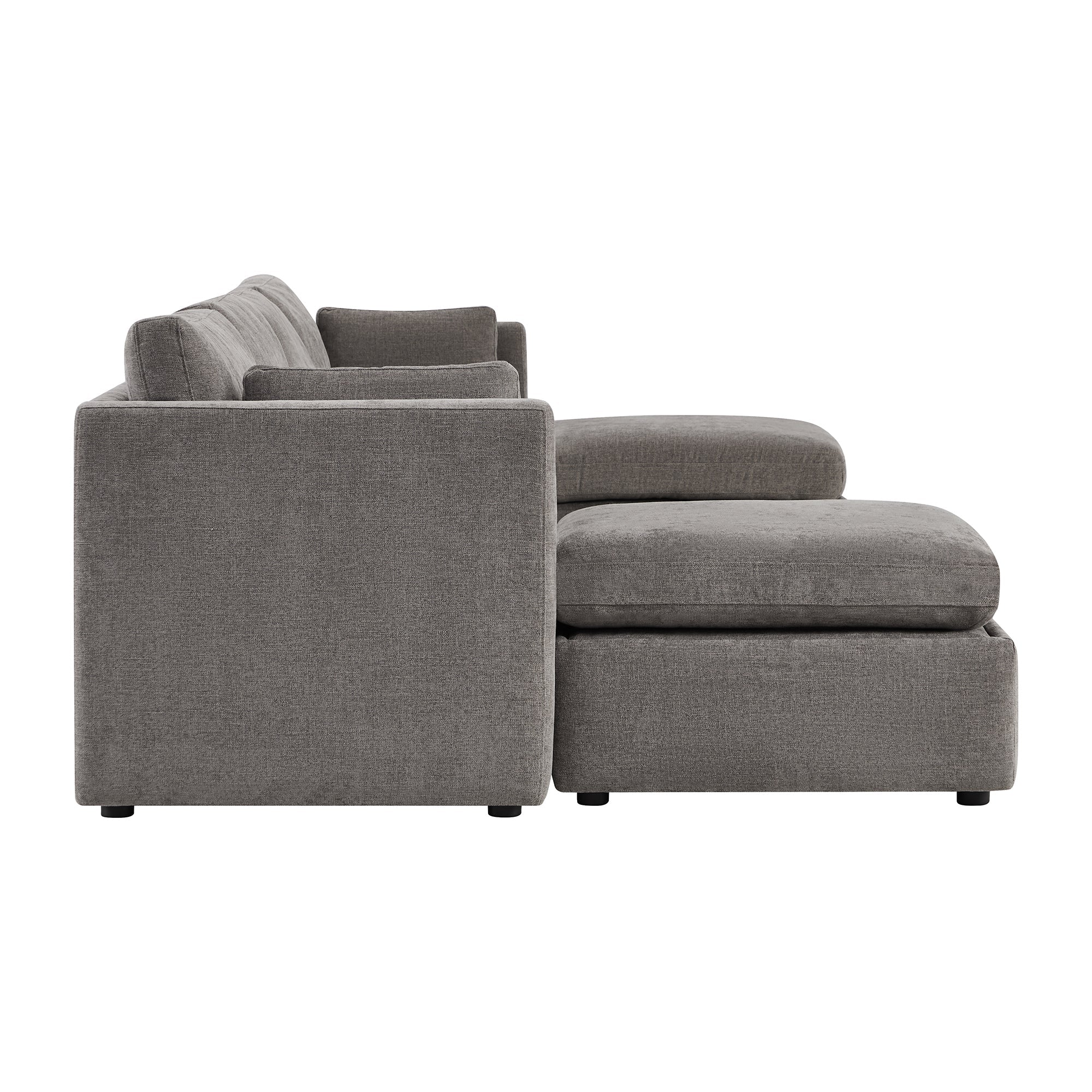 Delaney 6-Seat Modular Sofa Chaise with Storage Ottomans - Image 39