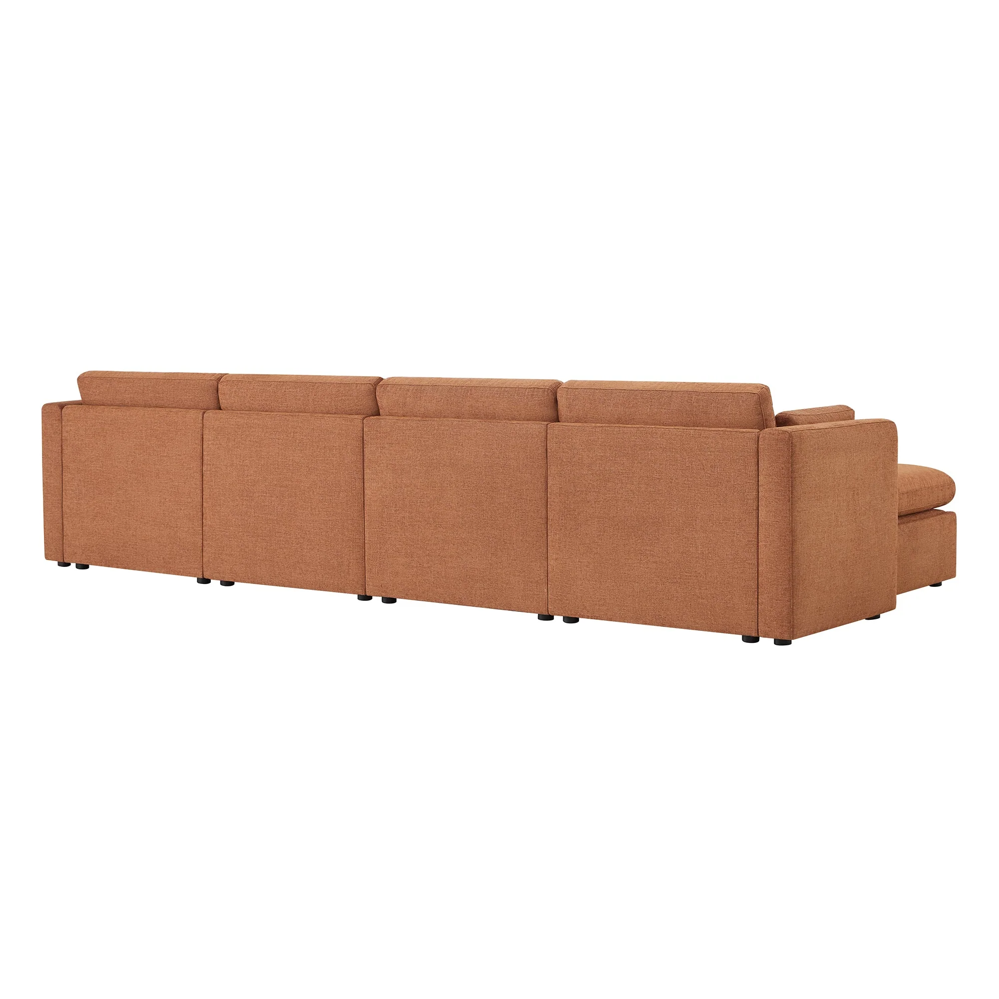 Delaney 6-Seat Modular Sofa Chaise with Storage Ottomans - Image 87