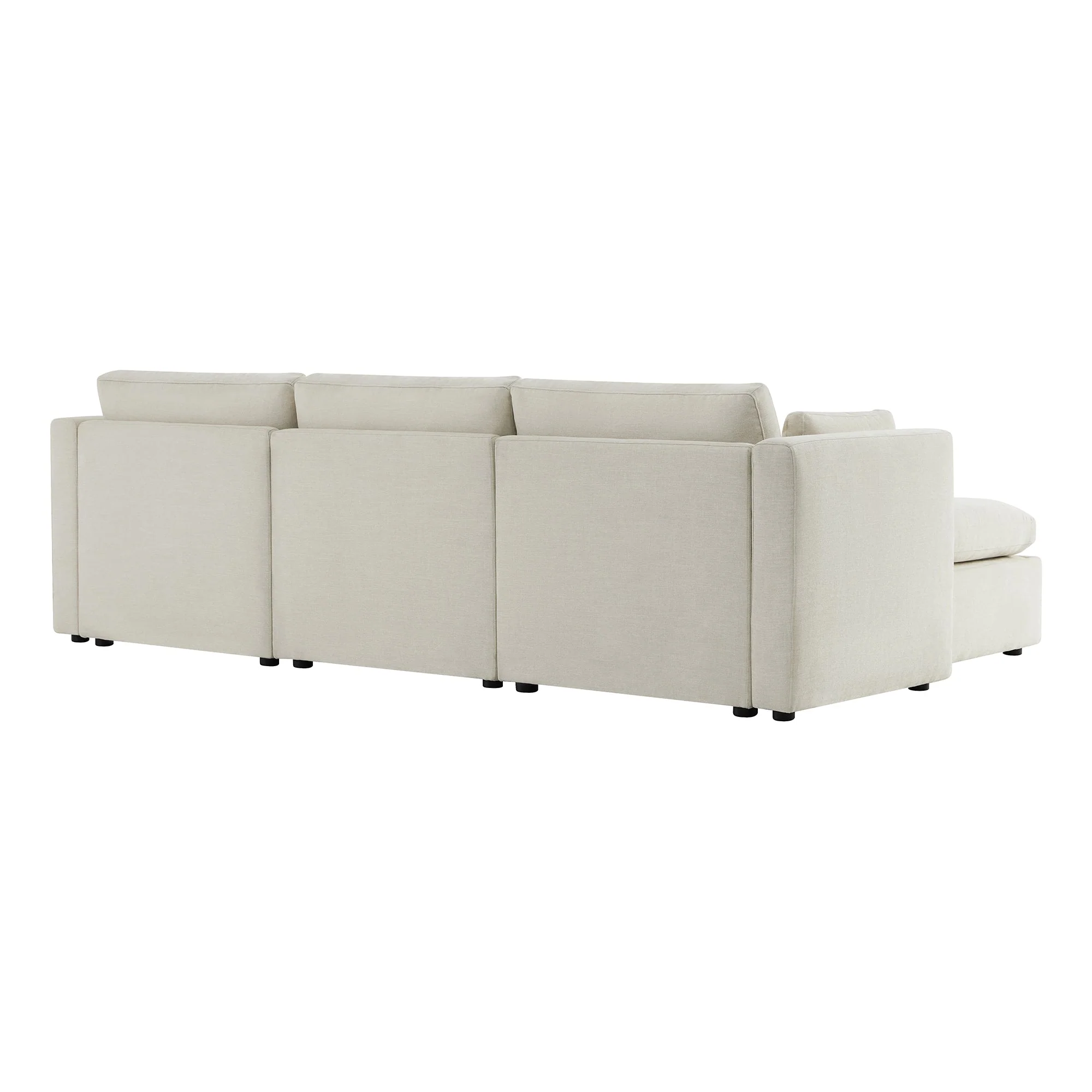 Delaney 4-Seat Modular Sofa Chaise with Storage Ottoman - Image 8