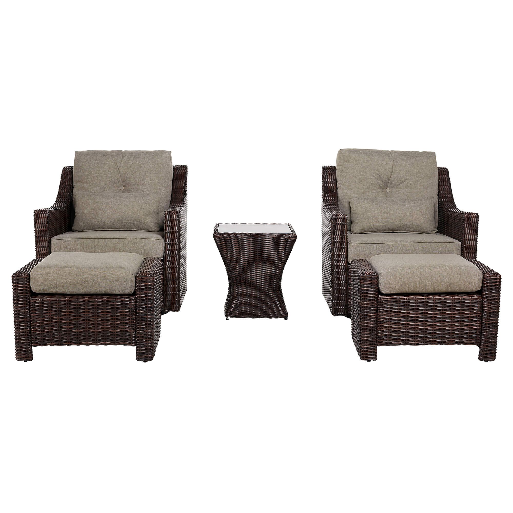 Elara Rattan Outdoor 5-Piece Patio Set - Image 10