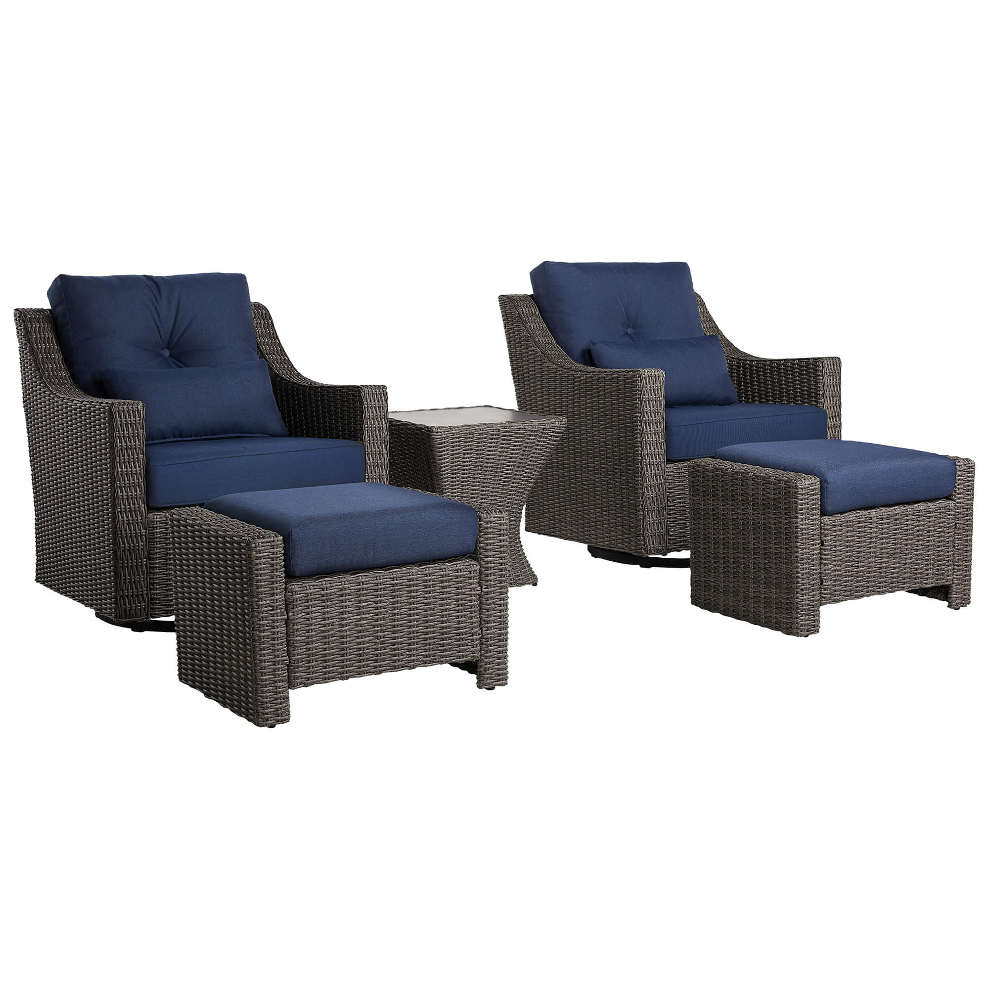 Elara Rattan Outdoor 5-Piece Patio Set - Image 14