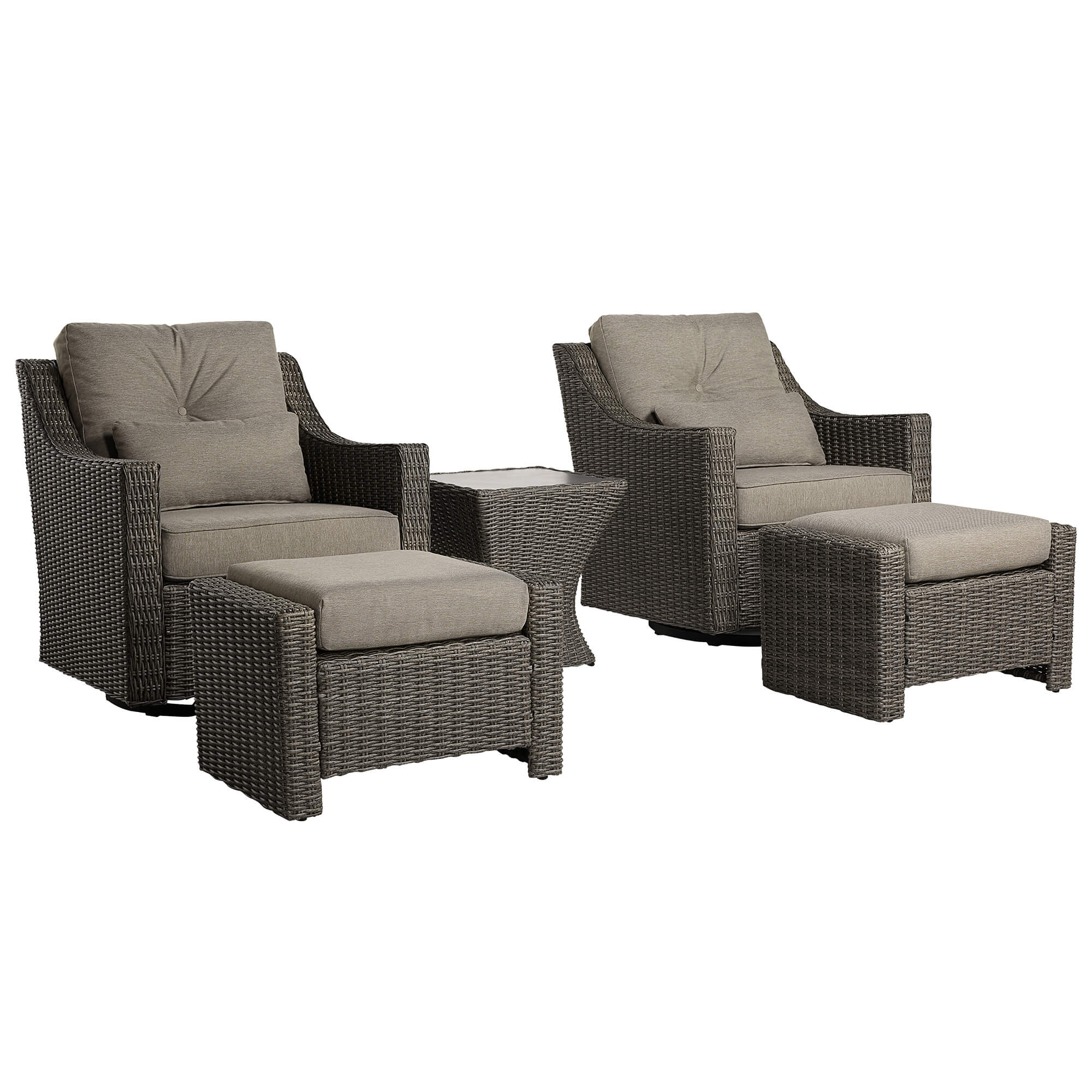 Elara Rattan Outdoor 5-Piece Patio Set - Image 5