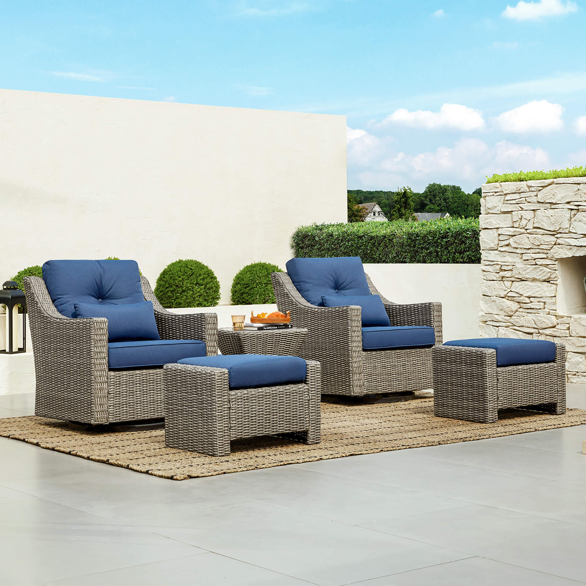 Elara Rattan Outdoor 5-Piece Patio Set - Image 61