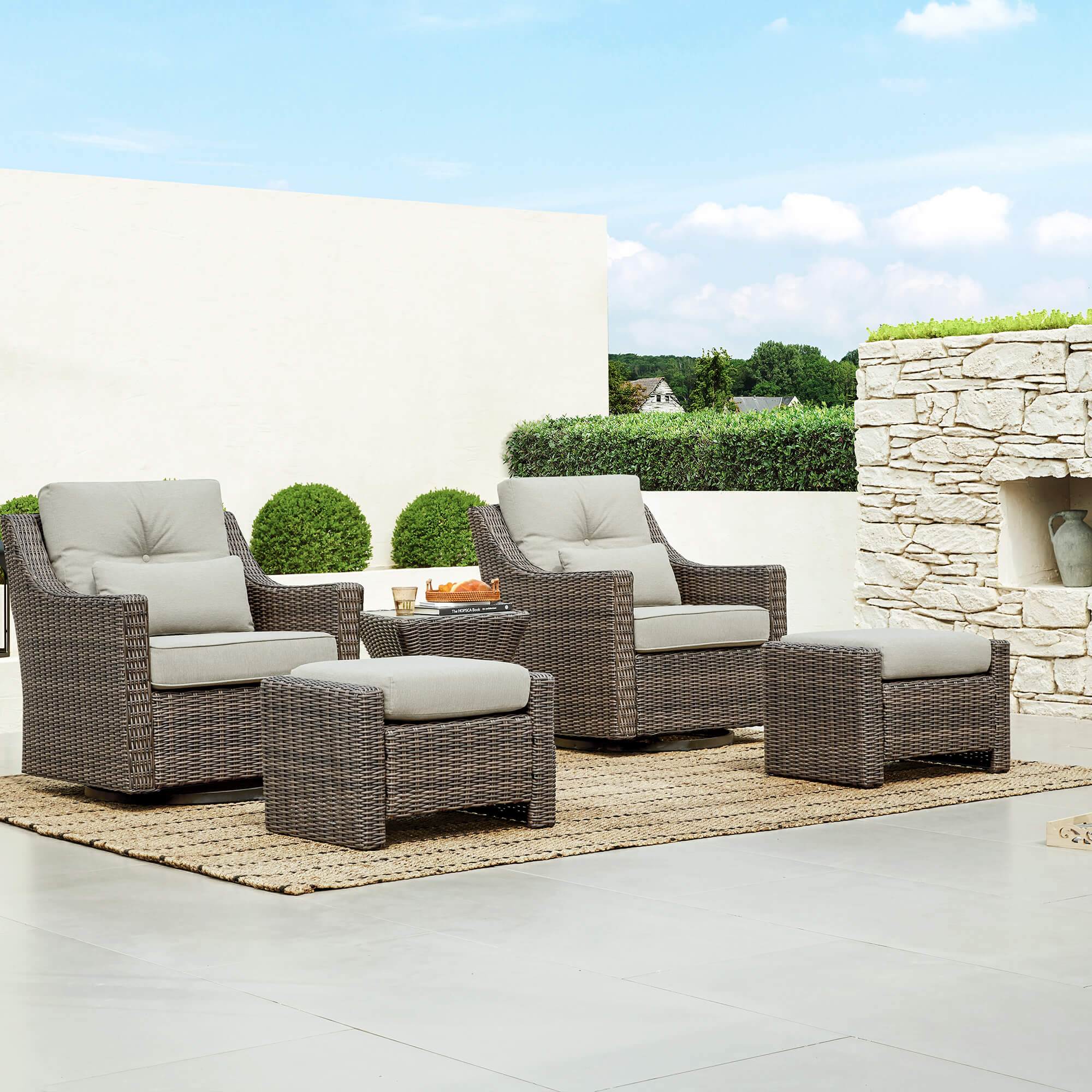 Elara Rattan Outdoor 5-Piece Patio Set - Image 68