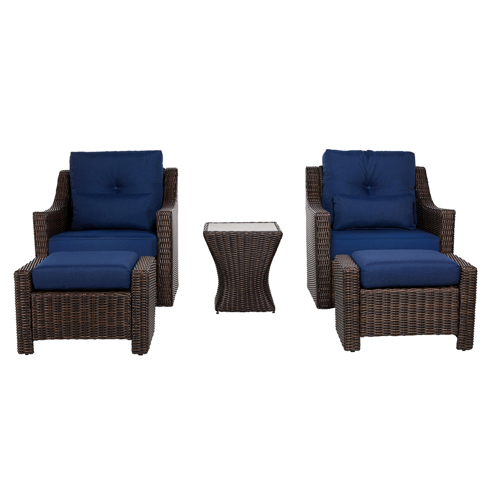 Elara Rattan Outdoor 5-Piece Patio Set - Image 7