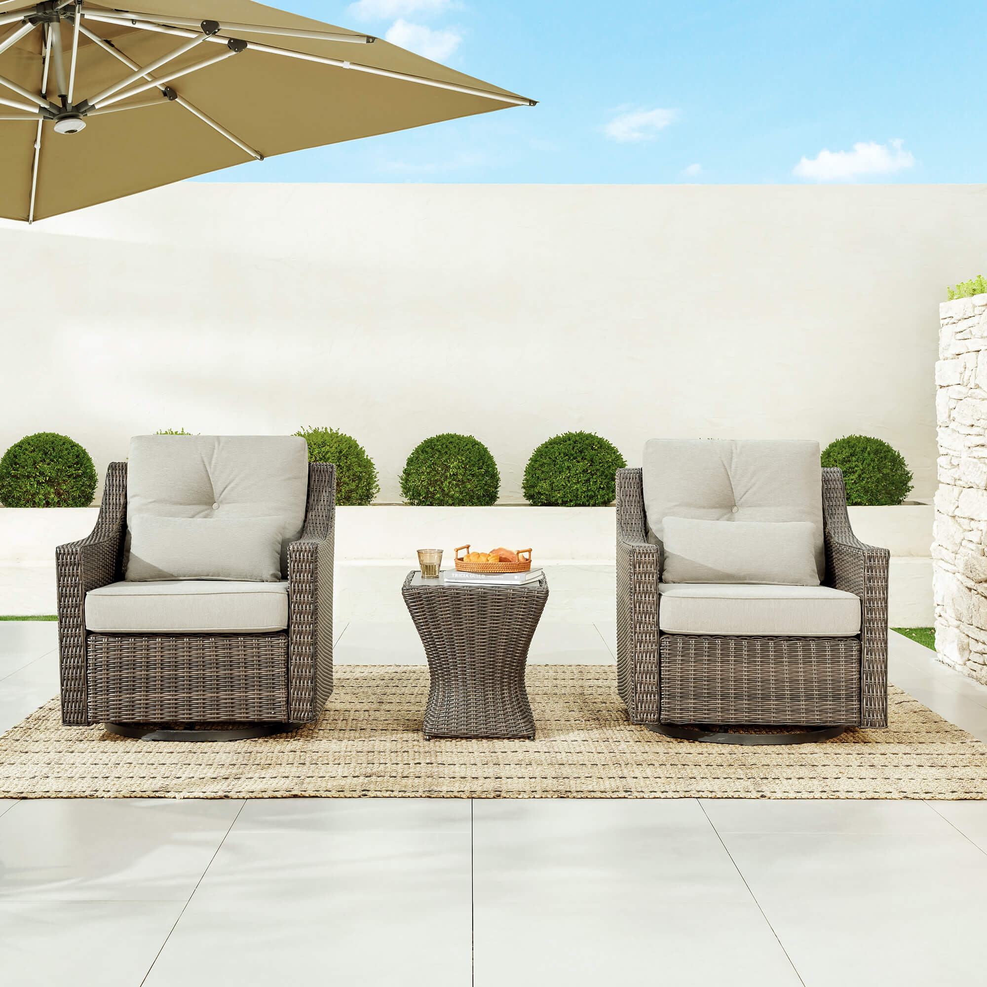 Elara Rattan Outdoor Bistro Set - Image 3