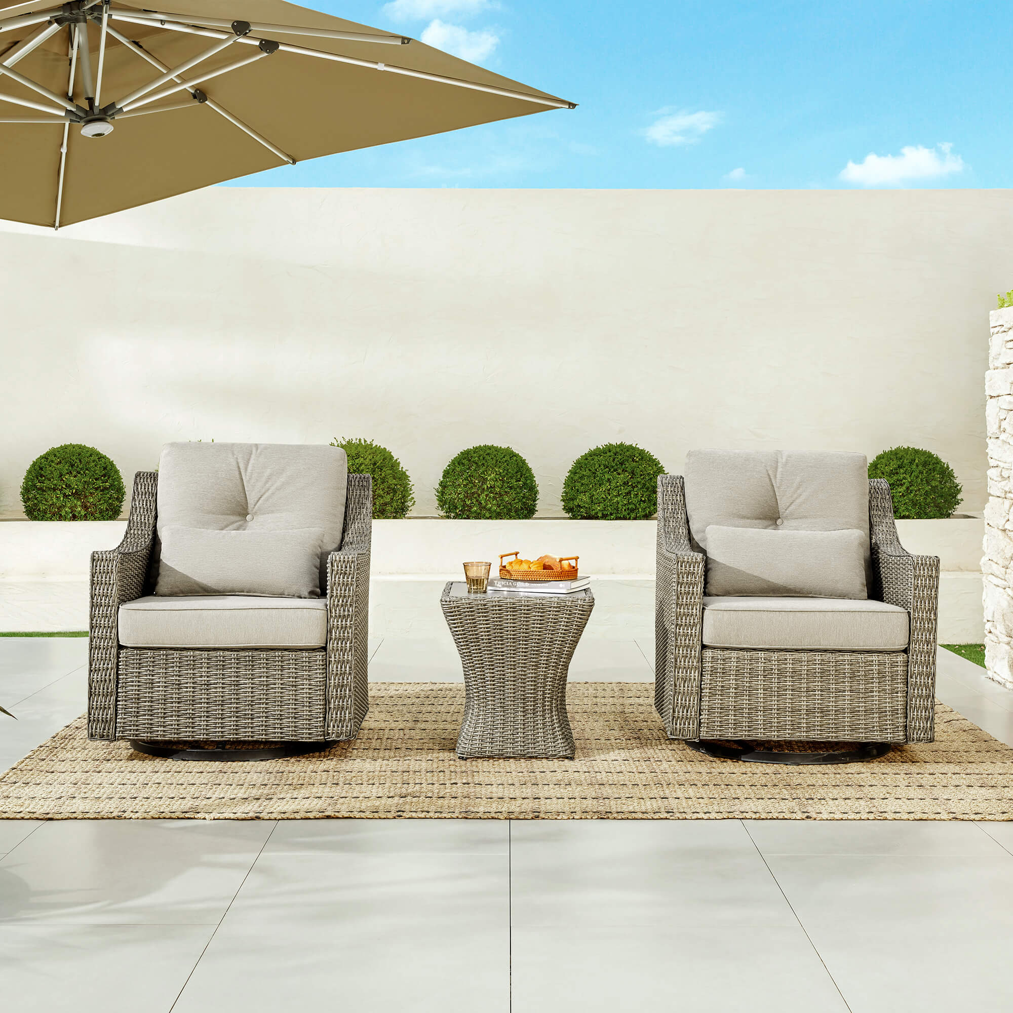 Elara Rattan Outdoor Bistro Set - Image 5