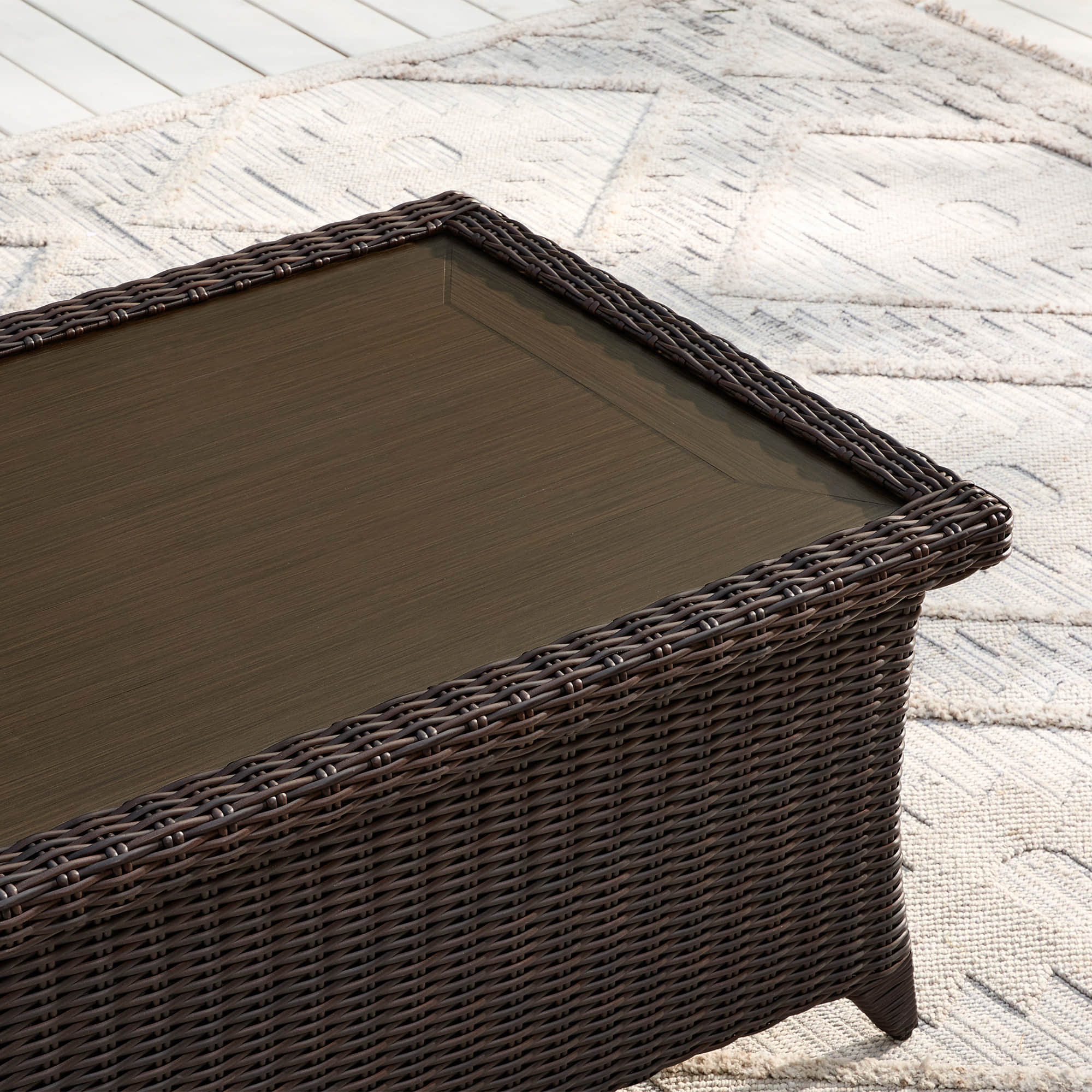 Elara Rattan Outdoor Coffee Table - Image 3