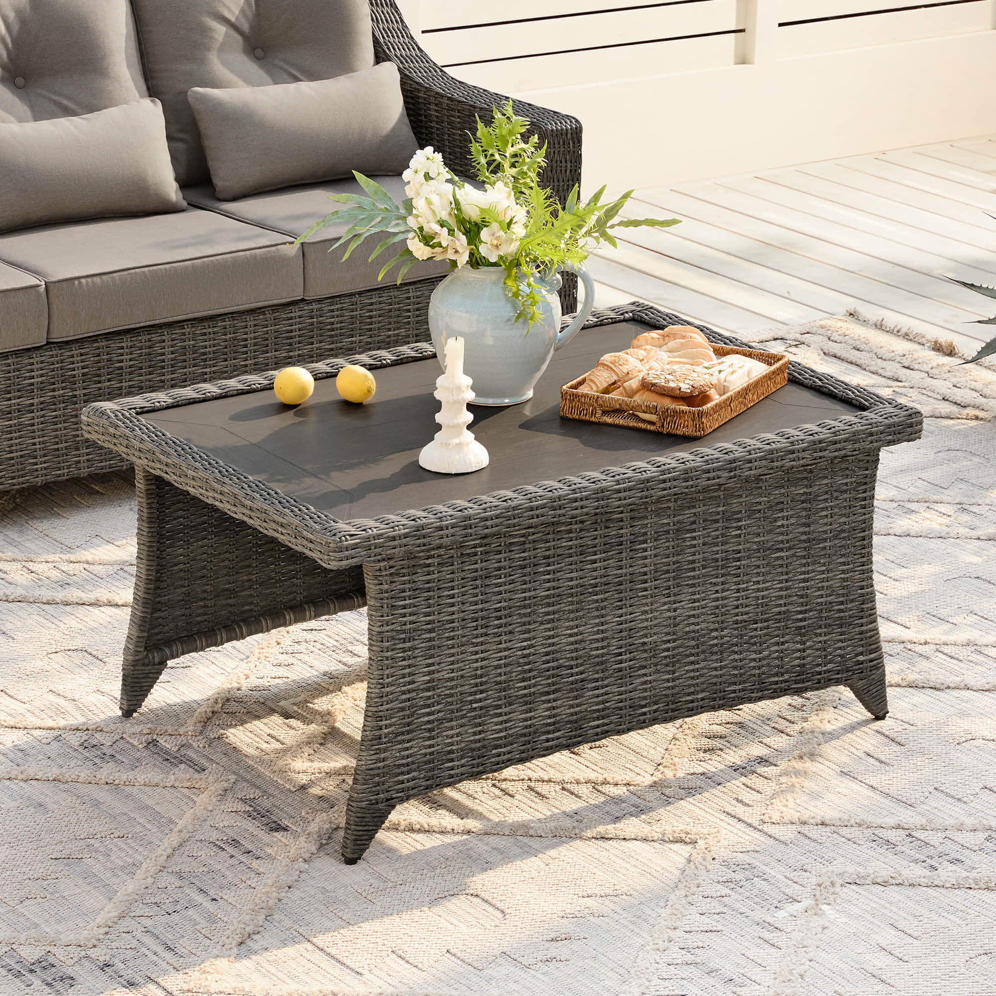 Elara Rattan Outdoor Coffee Table - Image 8
