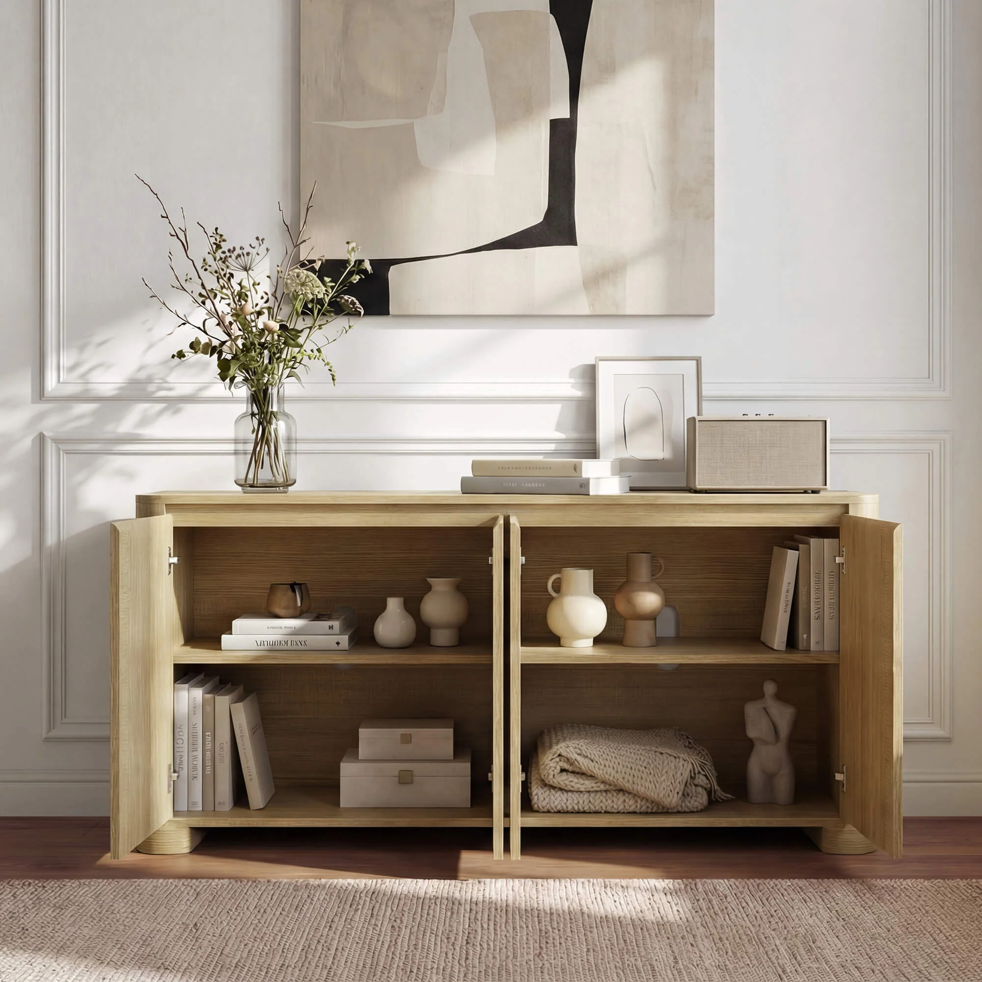 63” Elias Versatile Multi-Section Curved Sideboard - Image 3