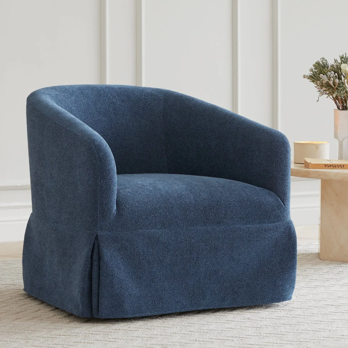 EllaGrace Slipcovered Swivel Armchair - Image 32