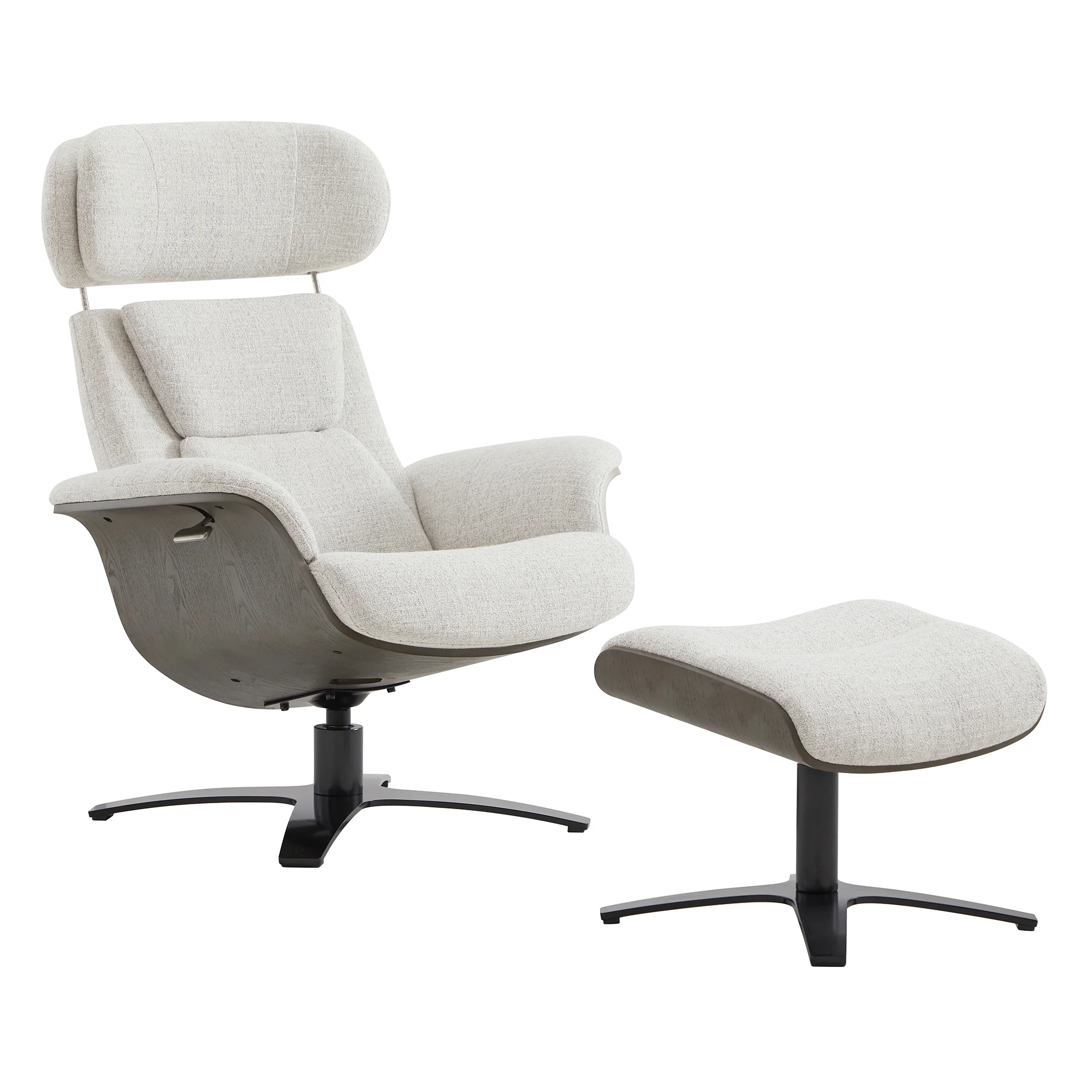 Elvin Genuine Leather Recliner Lounge Chair & Ottoman - Image 44