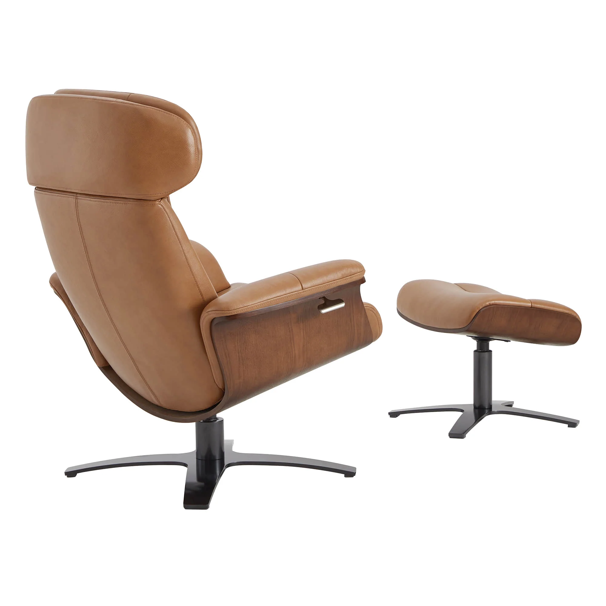Elvin Genuine Leather Recliner Lounge Chair & Ottoman - Image 6