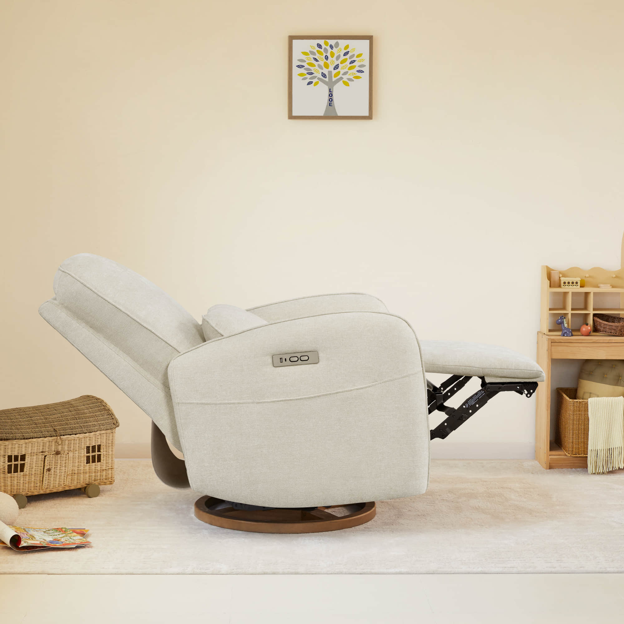 Errol Power Swivel Nursery Glider Recliner - Image 6