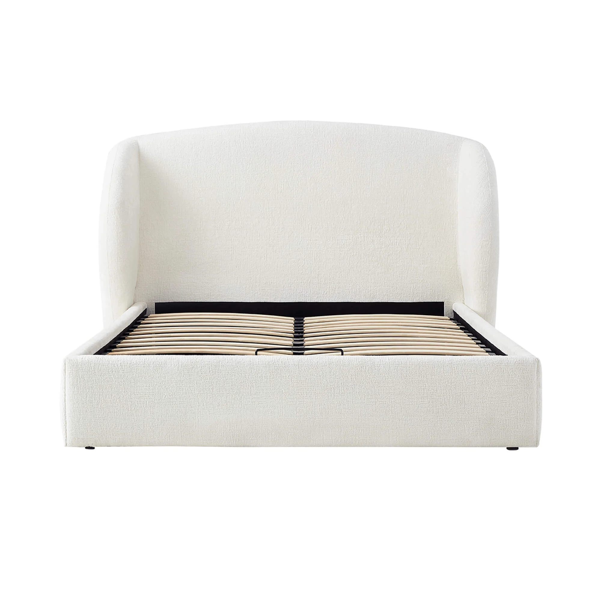 Evie Wingback Upholstered Storage Platform Bed - Image 11