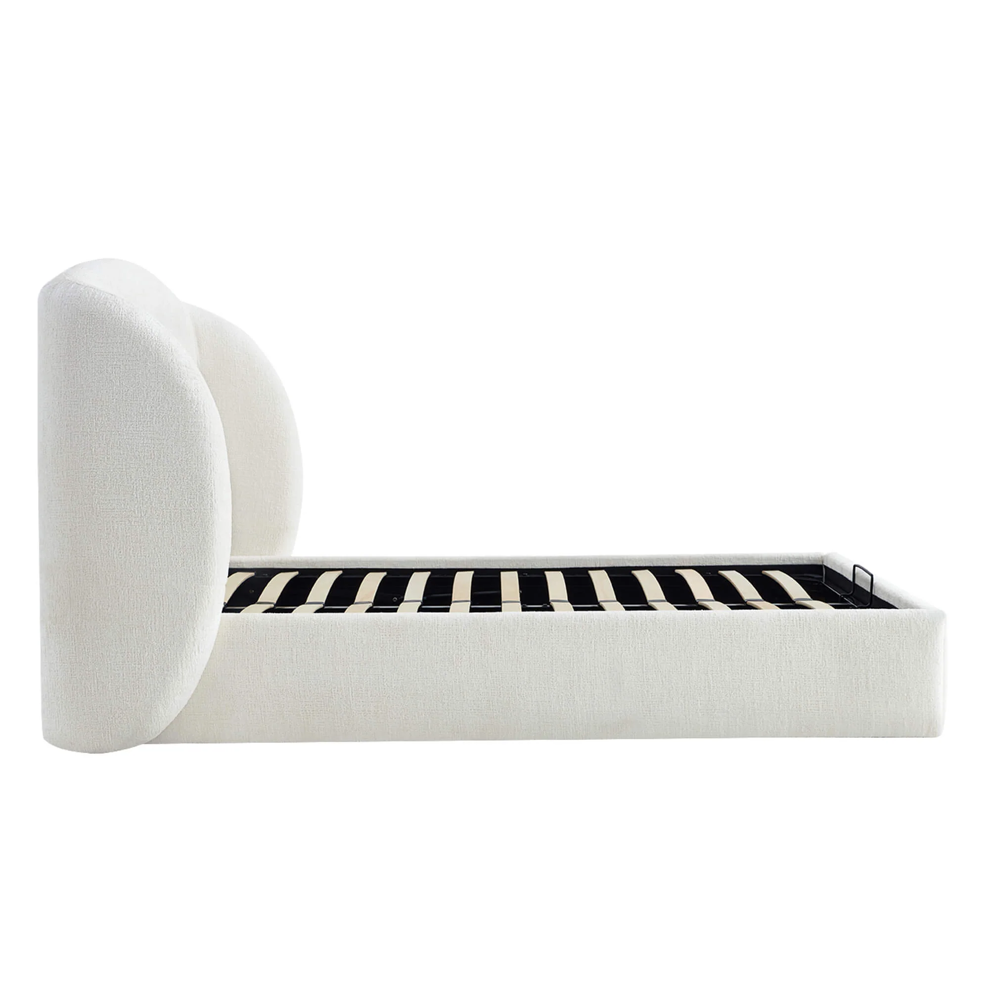 Evie Wingback Upholstered Storage Platform Bed - Image 15