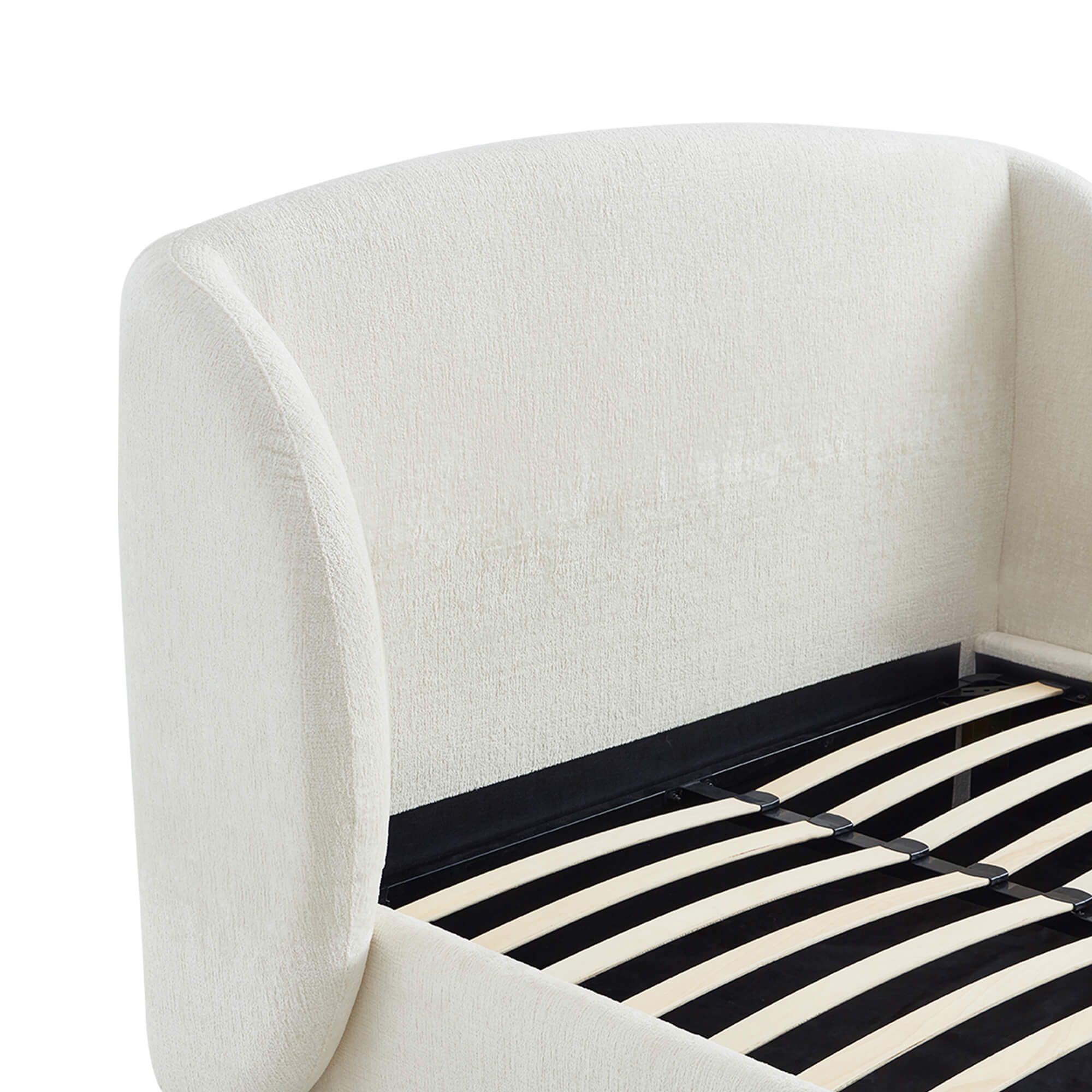 Evie Wingback Upholstered Storage Platform Bed - Image 16