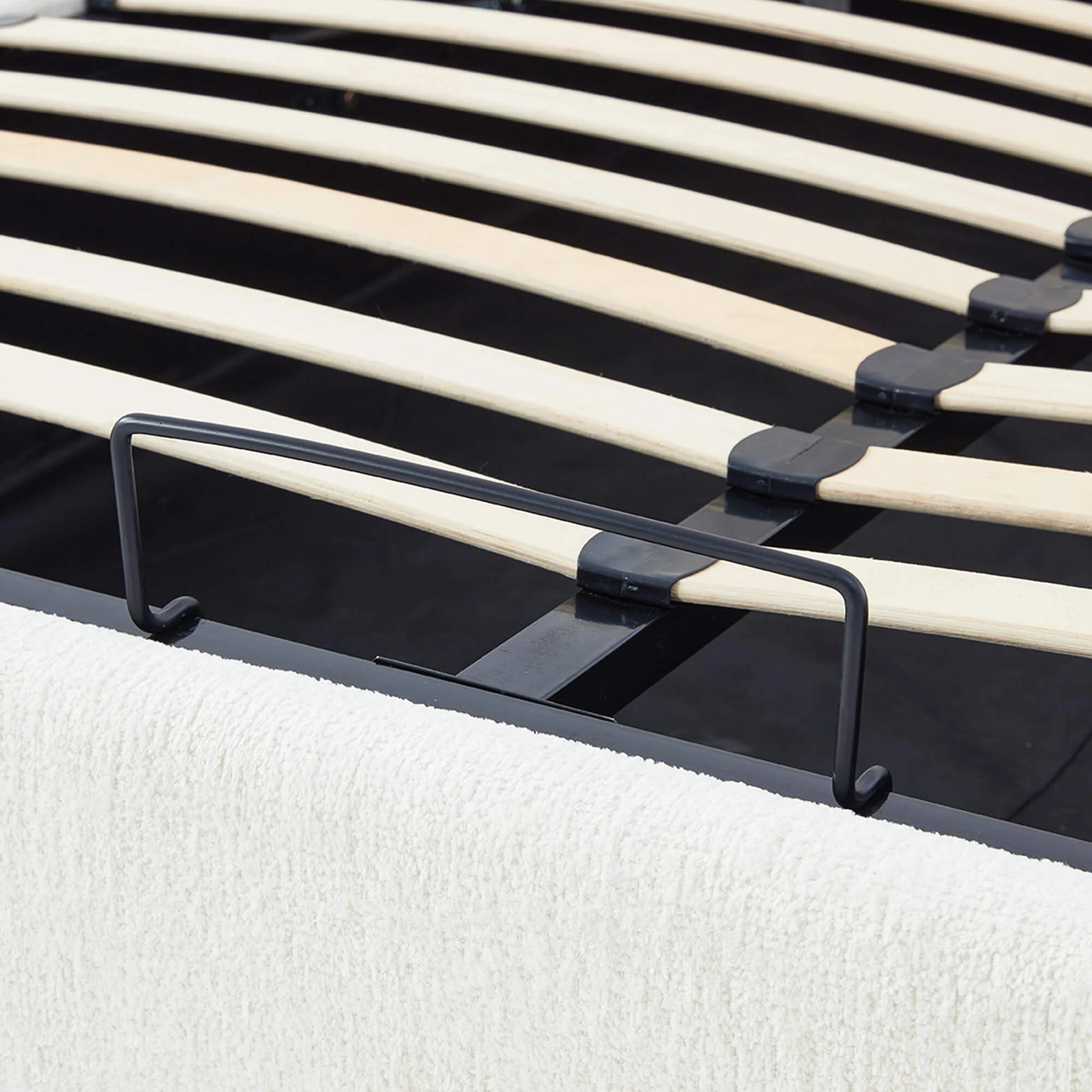 Evie Wingback Upholstered Storage Platform Bed - Image 17