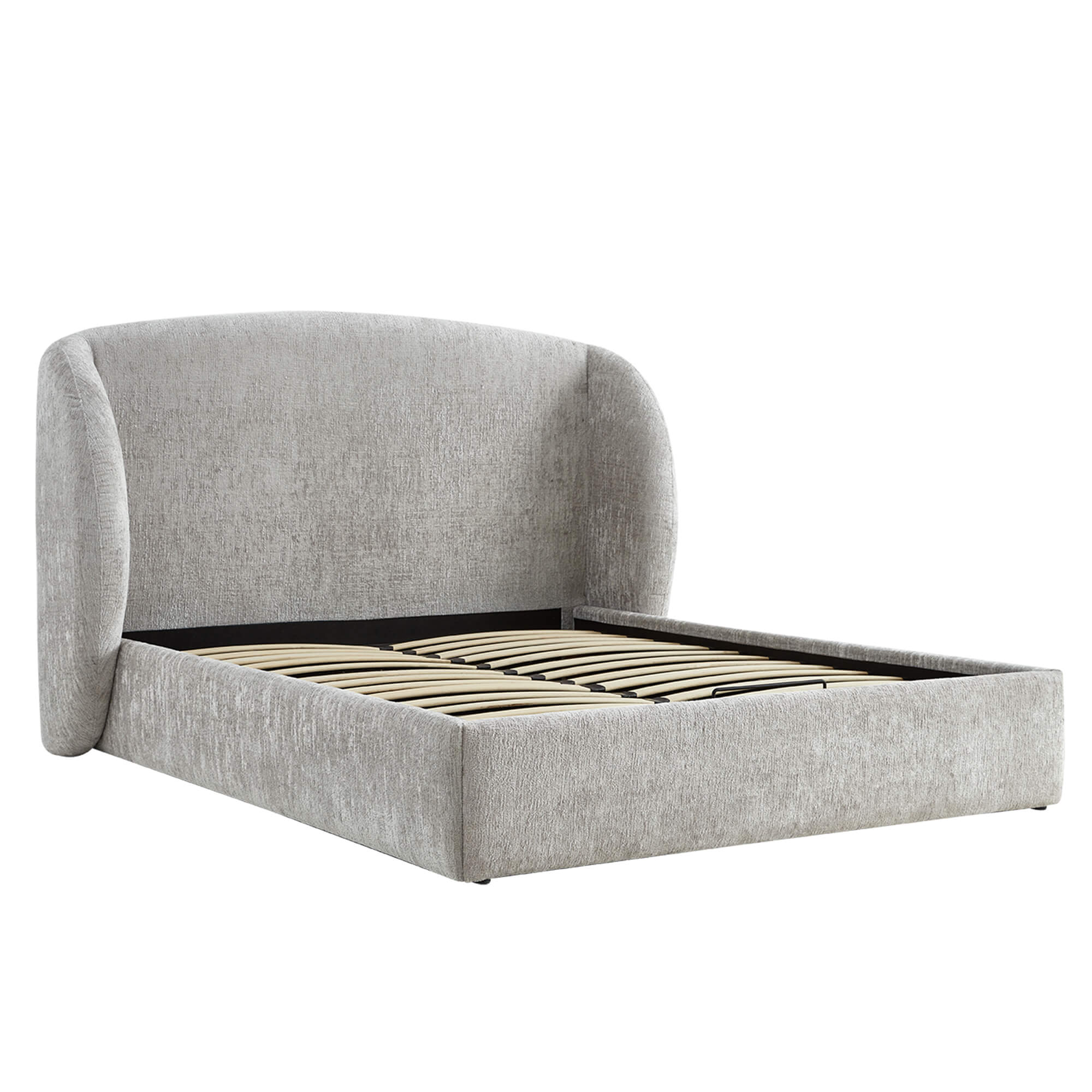 Evie Wingback Upholstered Storage Platform Bed - Image 22
