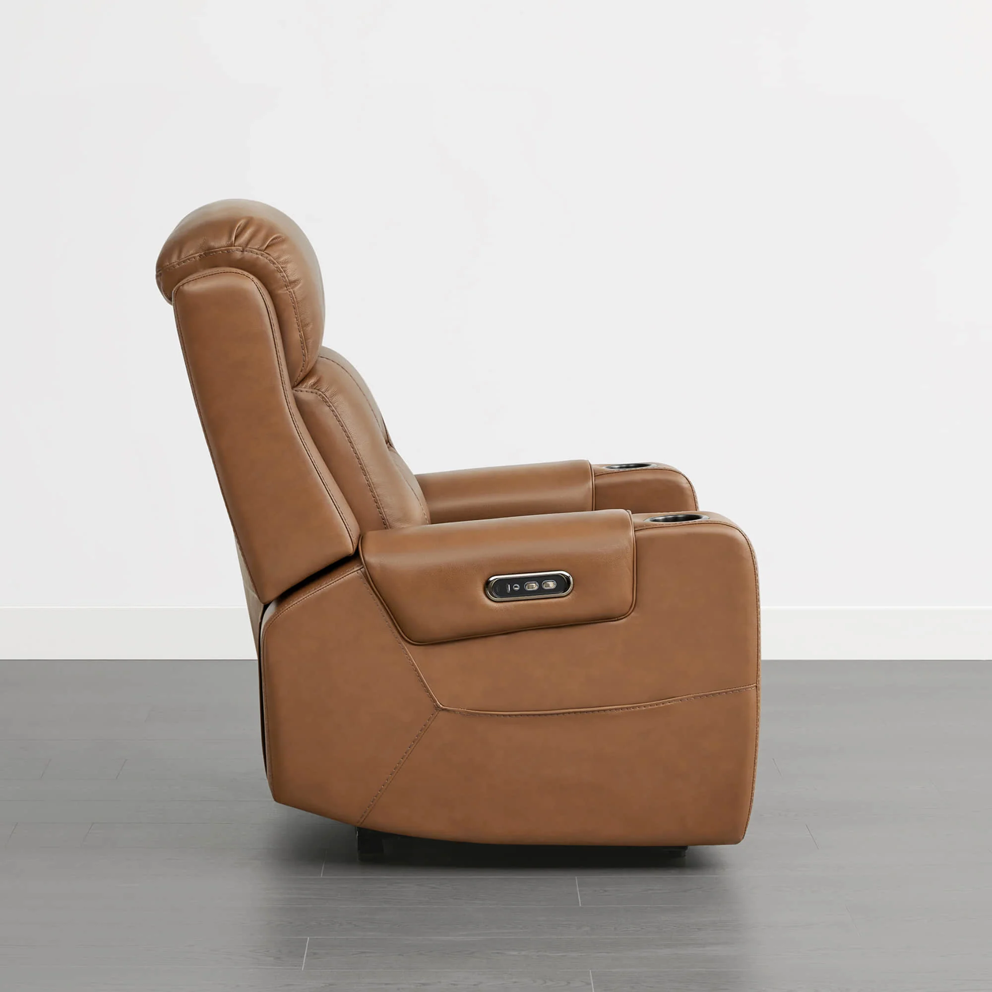 Garrison Genuine Leather Power Lay Flat Recliner with Power Headrest - Image 24