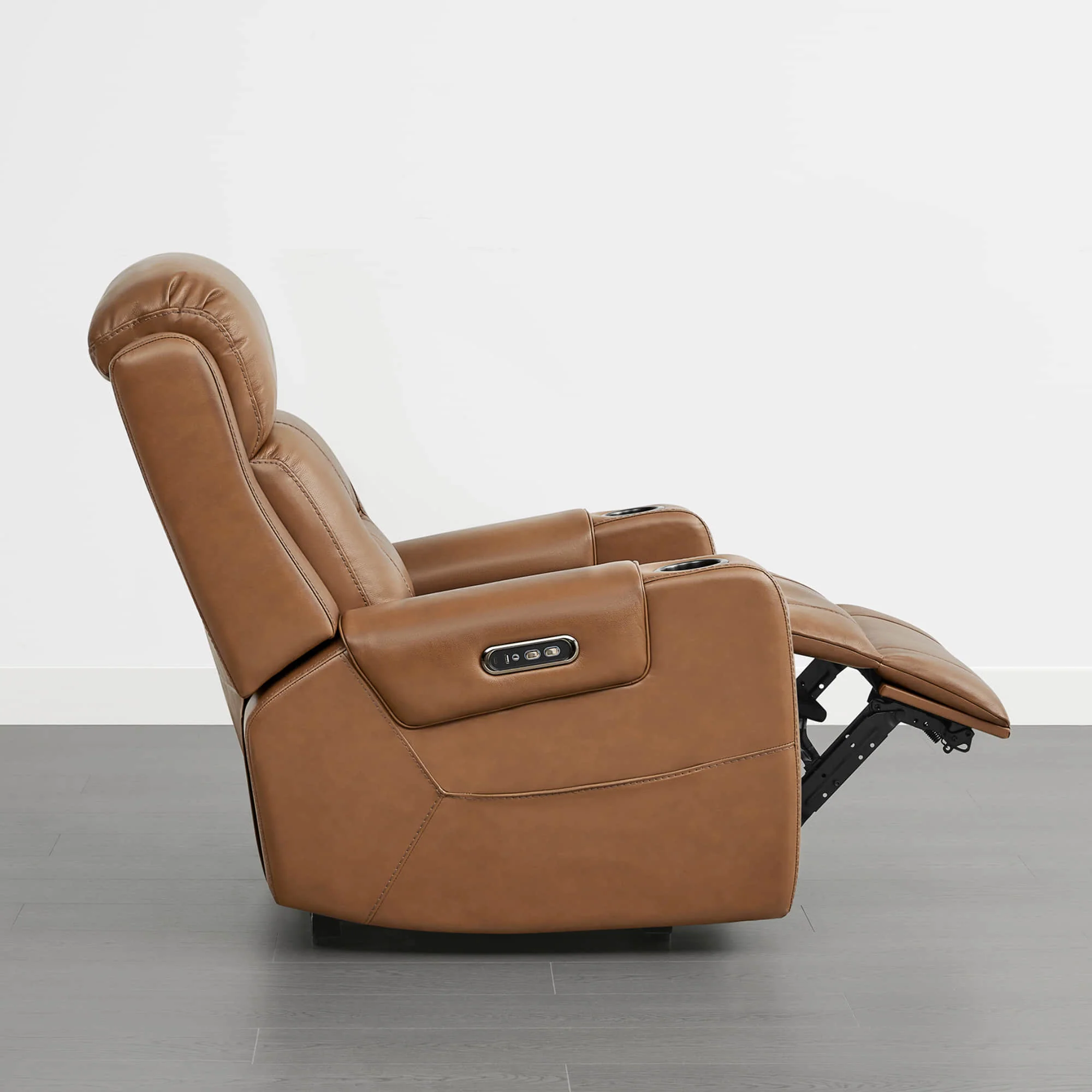 Garrison Genuine Leather Power Lay Flat Recliner with Power Headrest - Image 26