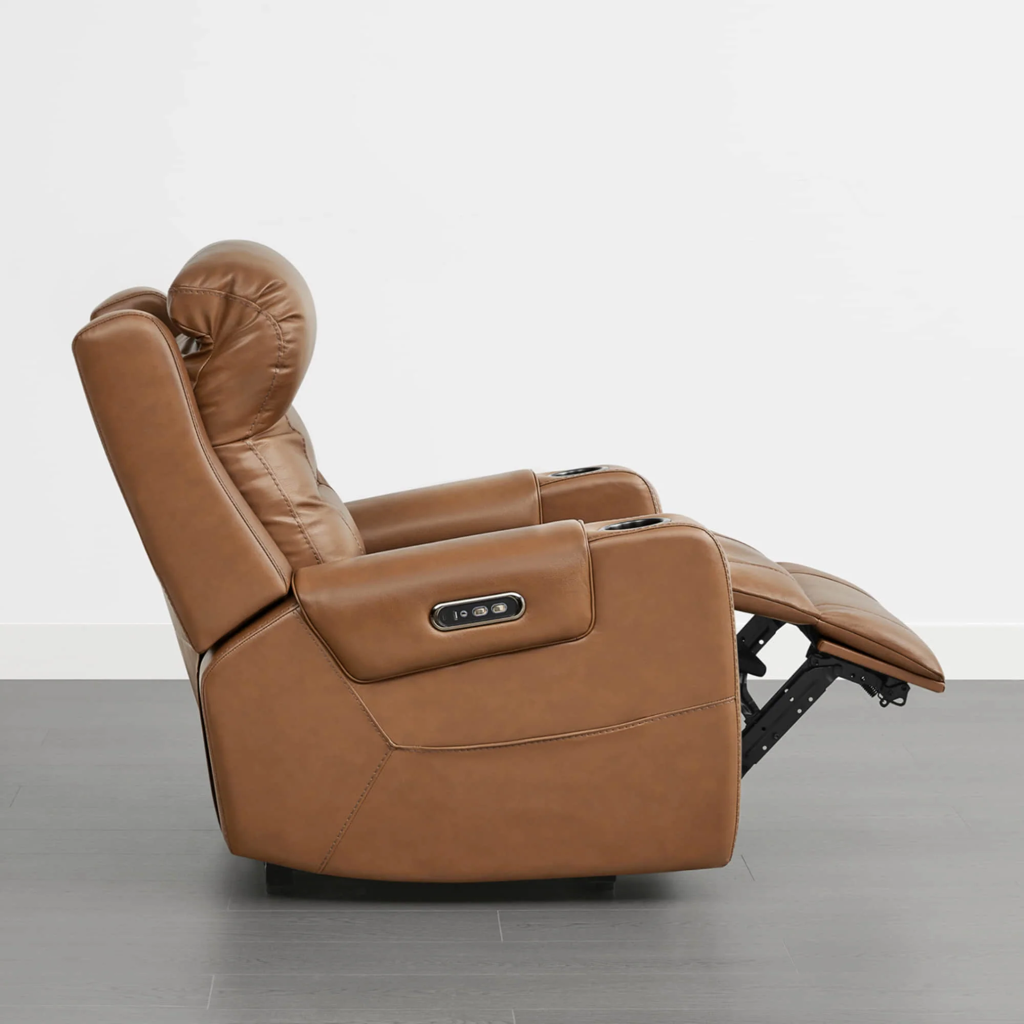 Garrison Genuine Leather Power Lay Flat Recliner with Power Headrest - Image 27