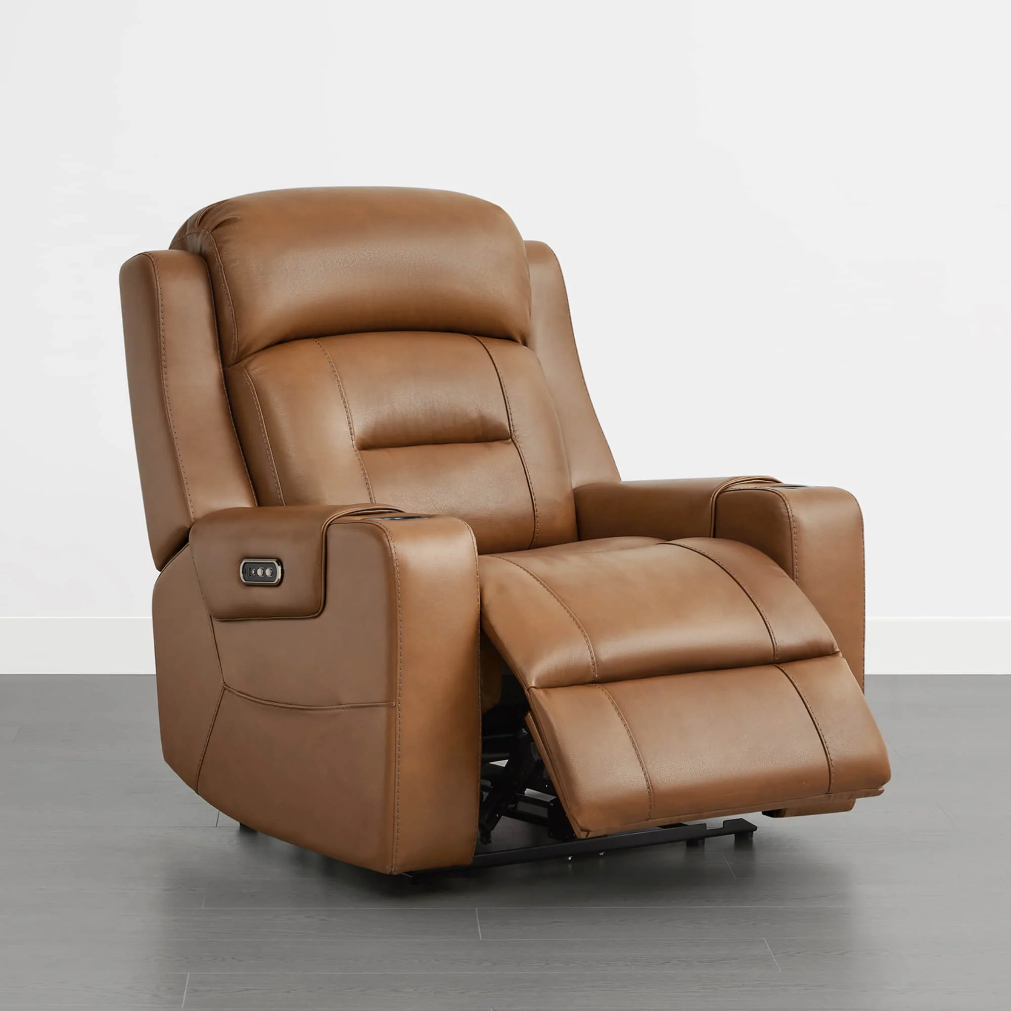 Garrison Genuine Leather Power Lay Flat Recliner with Power Headrest - Image 29